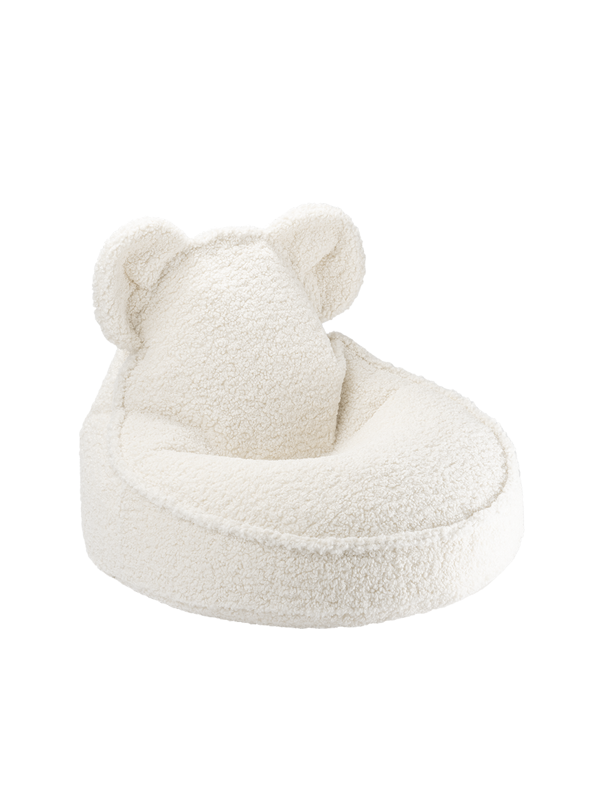 Wigiwama Teddy Bear Beanbag Chair / Zitzak - 70x60x42cm - Cream White