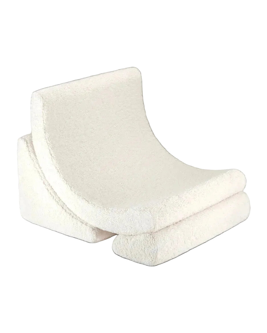 Wigiwama Teddy Moon Chair / Fauteuil - 80x65x55cm - Cream White