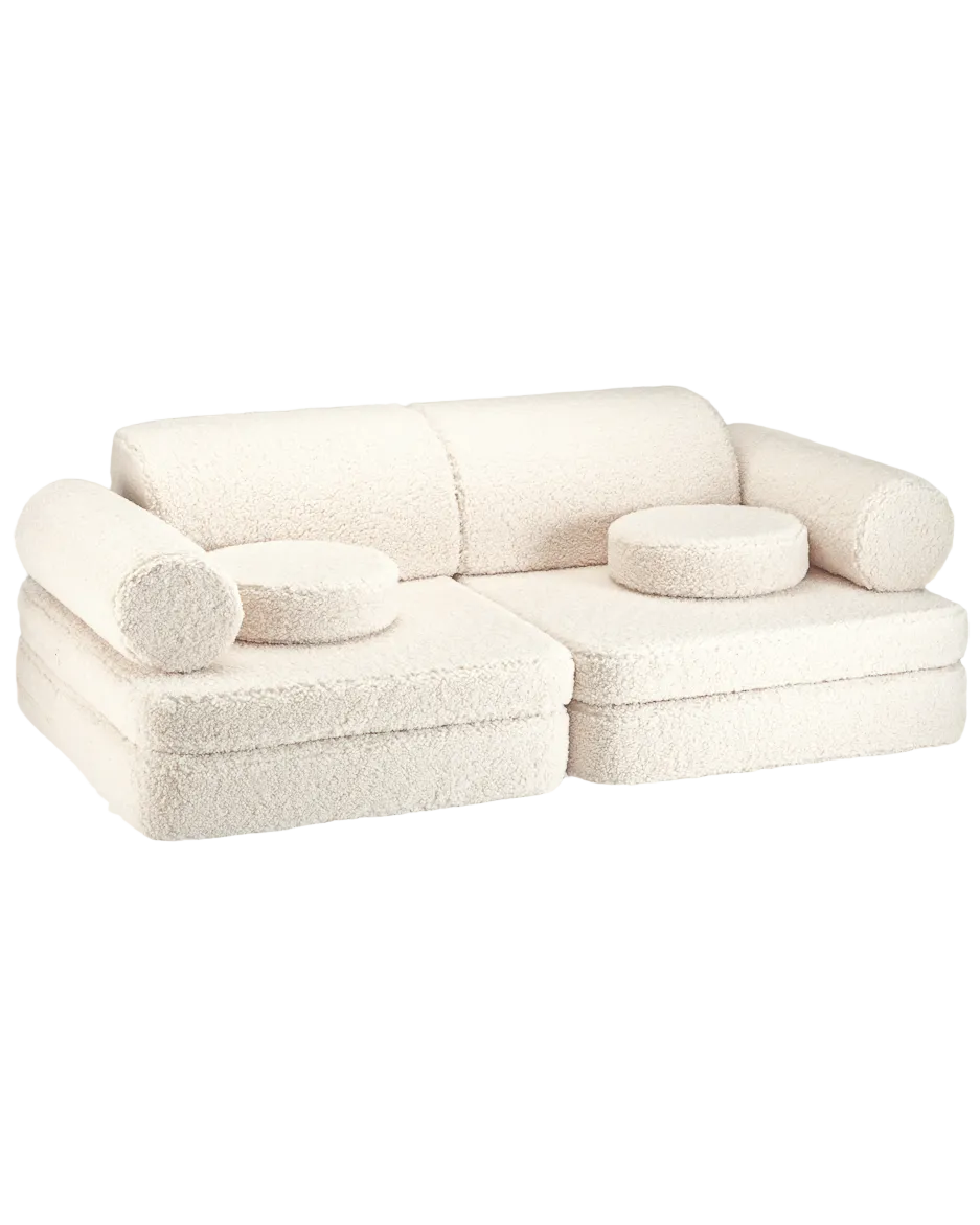 Wigiwama Teddy Settee - 136x78x46cm - Cream White
