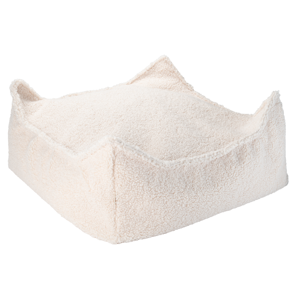 Wigiwama Teddy Square Ottoman / Poef - 80x70x50cm - Cream White