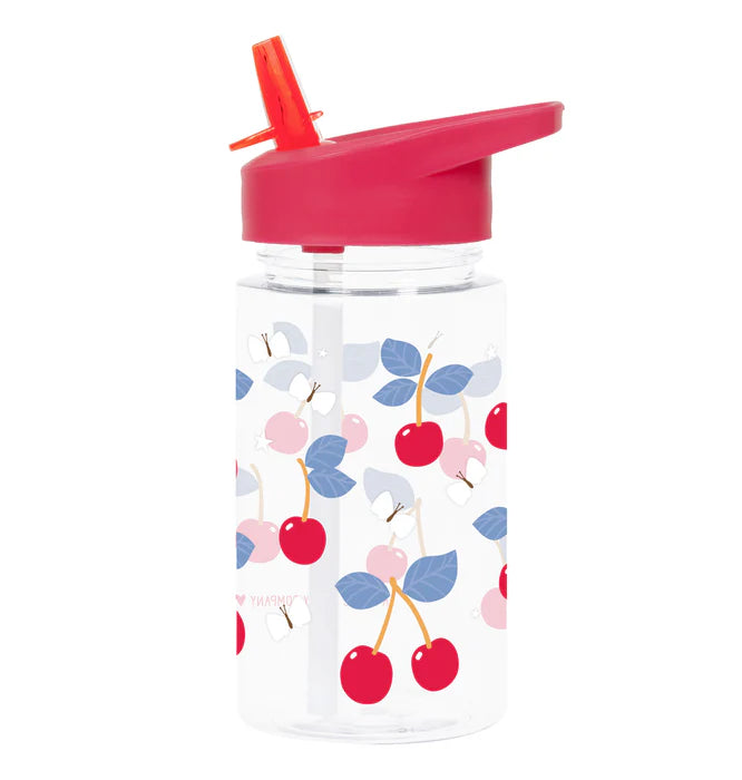 Bundel A Little Lovely Company Back to school set - Drinkfles/4 Snackdozen/Bentobox - Kersen