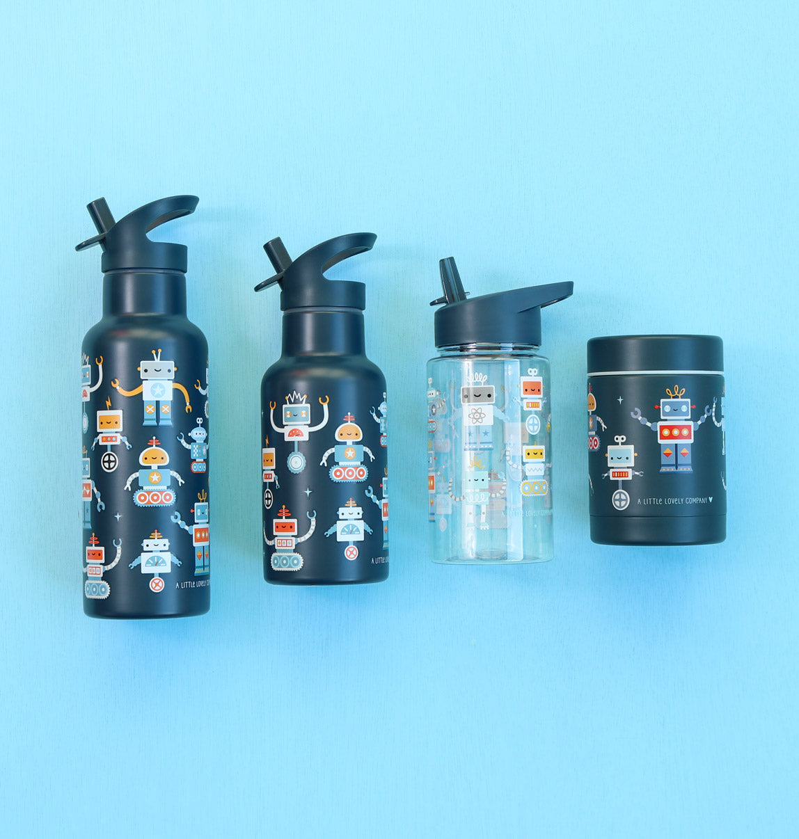 A Little Lovely Company Back to school – Edelstahl-Trinkflasche – Herzen