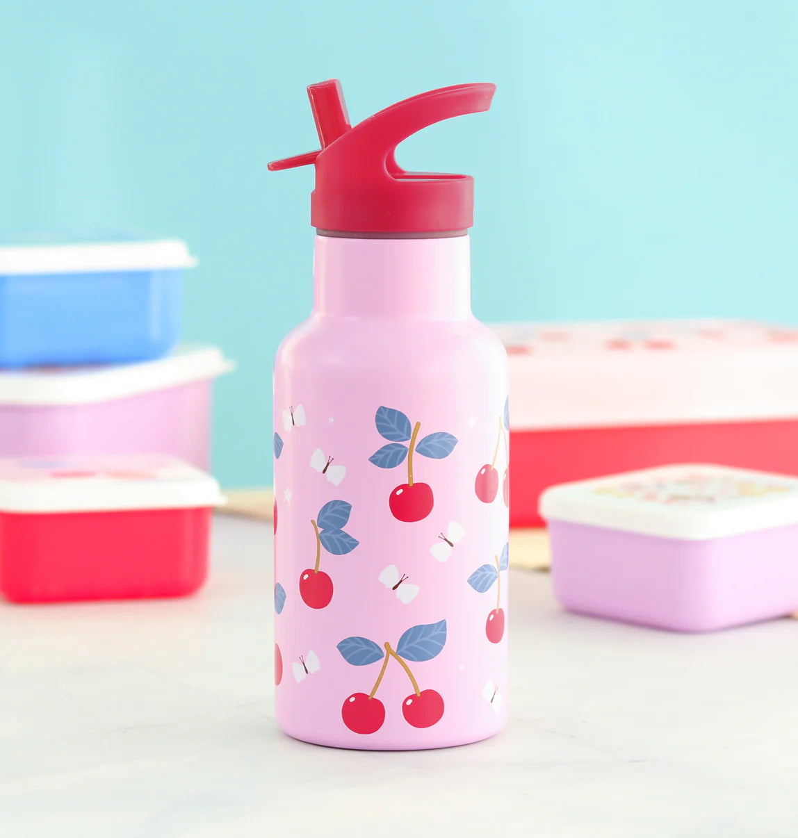 Eine kleine schöne Gesellschaft zurück zur Schule - Trinkflasche Edelstahl - Tierfreunde