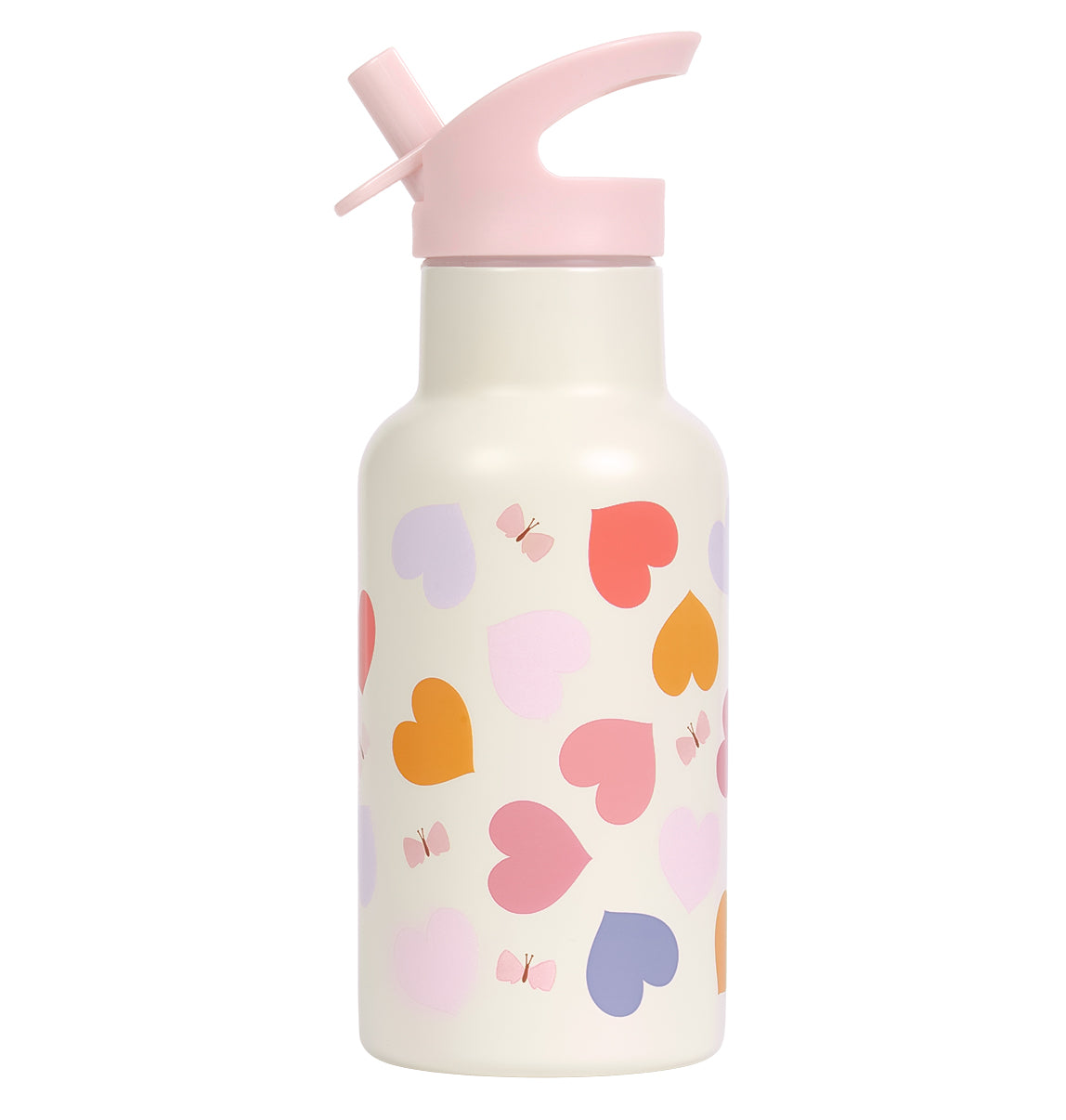 A Little Lovely Company Rentrée scolaire - Gourde en acier inoxydable - Coeurs