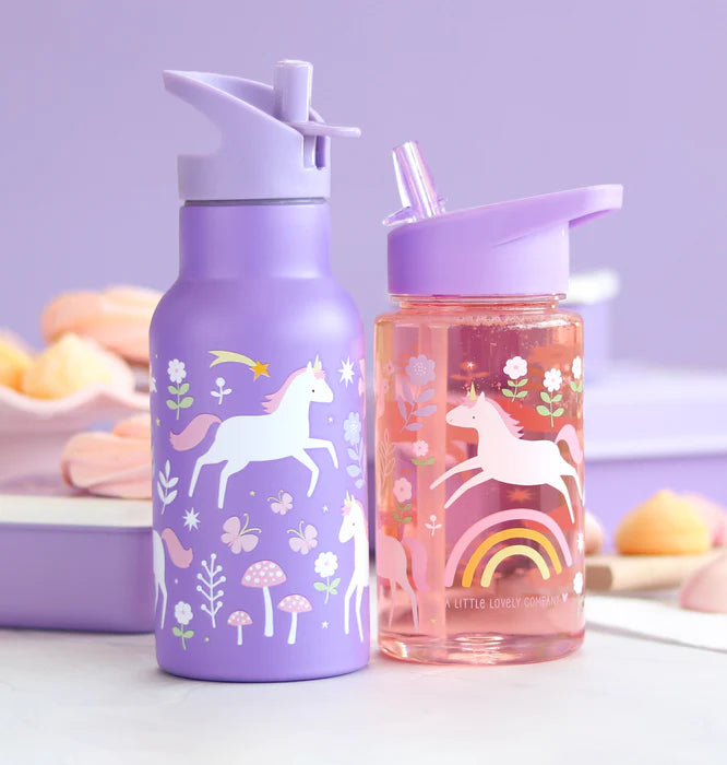 Beau von Bo Ein kleiner schöner Unternehmen Back to School Set - Trinkflasche Edelstahl/Snackkisten/Bentobox - Einhornträume
