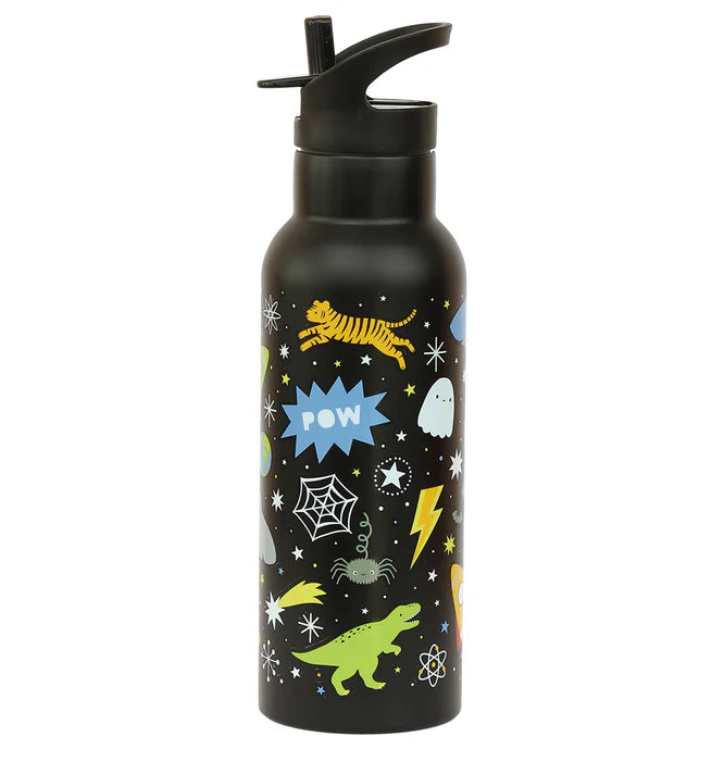 A Little Lovely Company Back to school - Drinkfles XL RVS - Galaxy