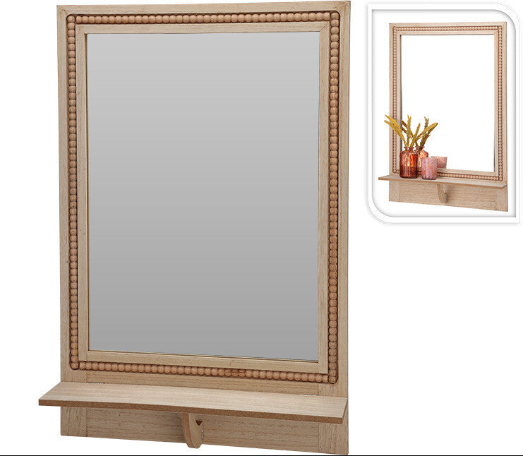 Home & Styling Spiegel mit Ablage – 40x10x60cm – Braun