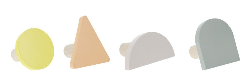 Home & Styling Kapstokken Geometrische Vormen - Set van 4 stuks - Multi