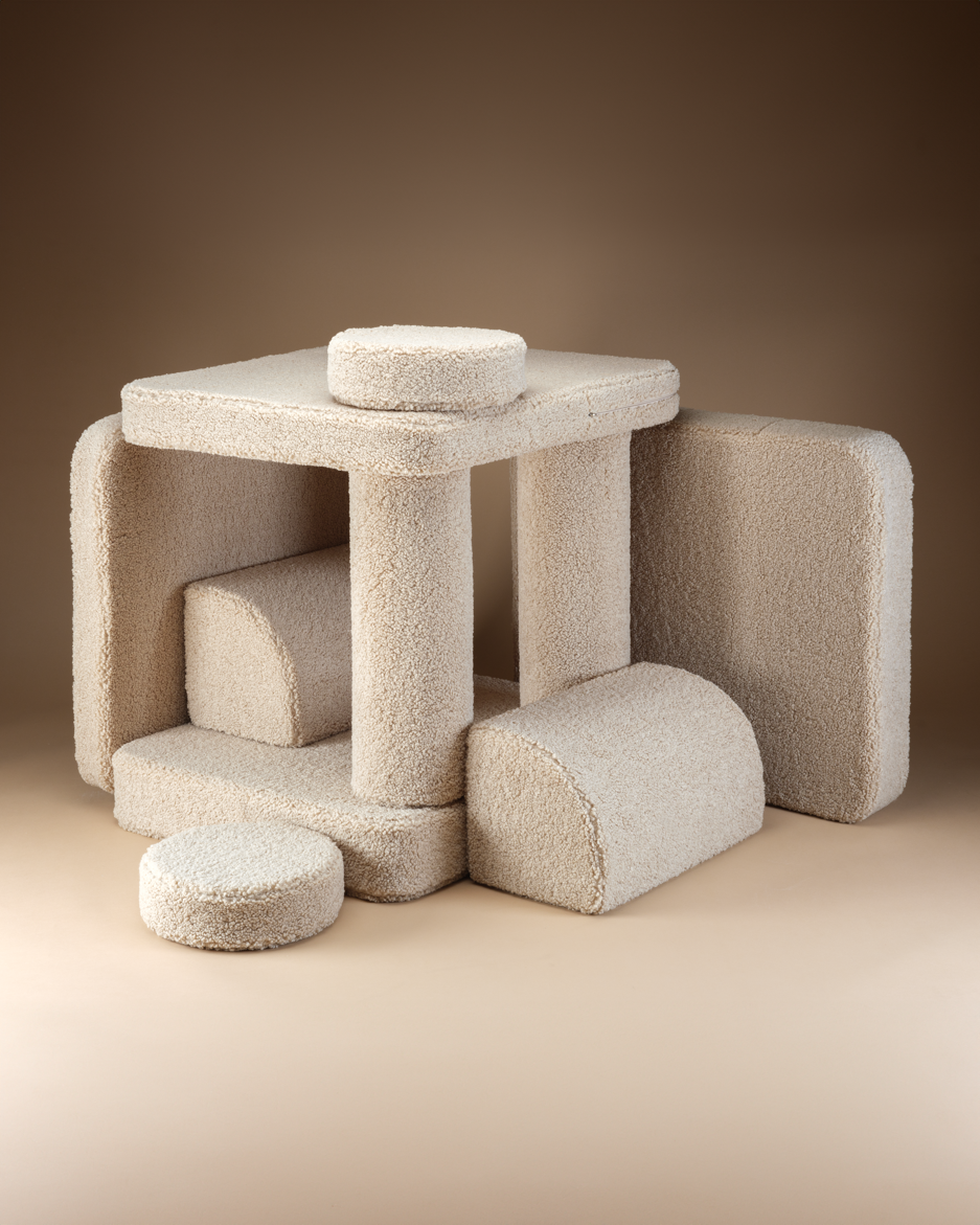 Wigiwama Teddy Settee - 136x78x46cm - Cream White
