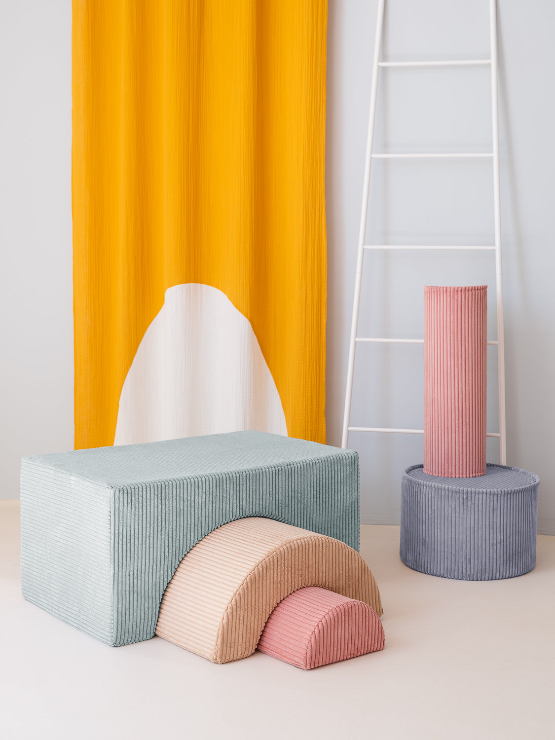 Wigiwama Corduroy Rainbow Playset / Speelset - 75x49x37cm - Peppermint Green
