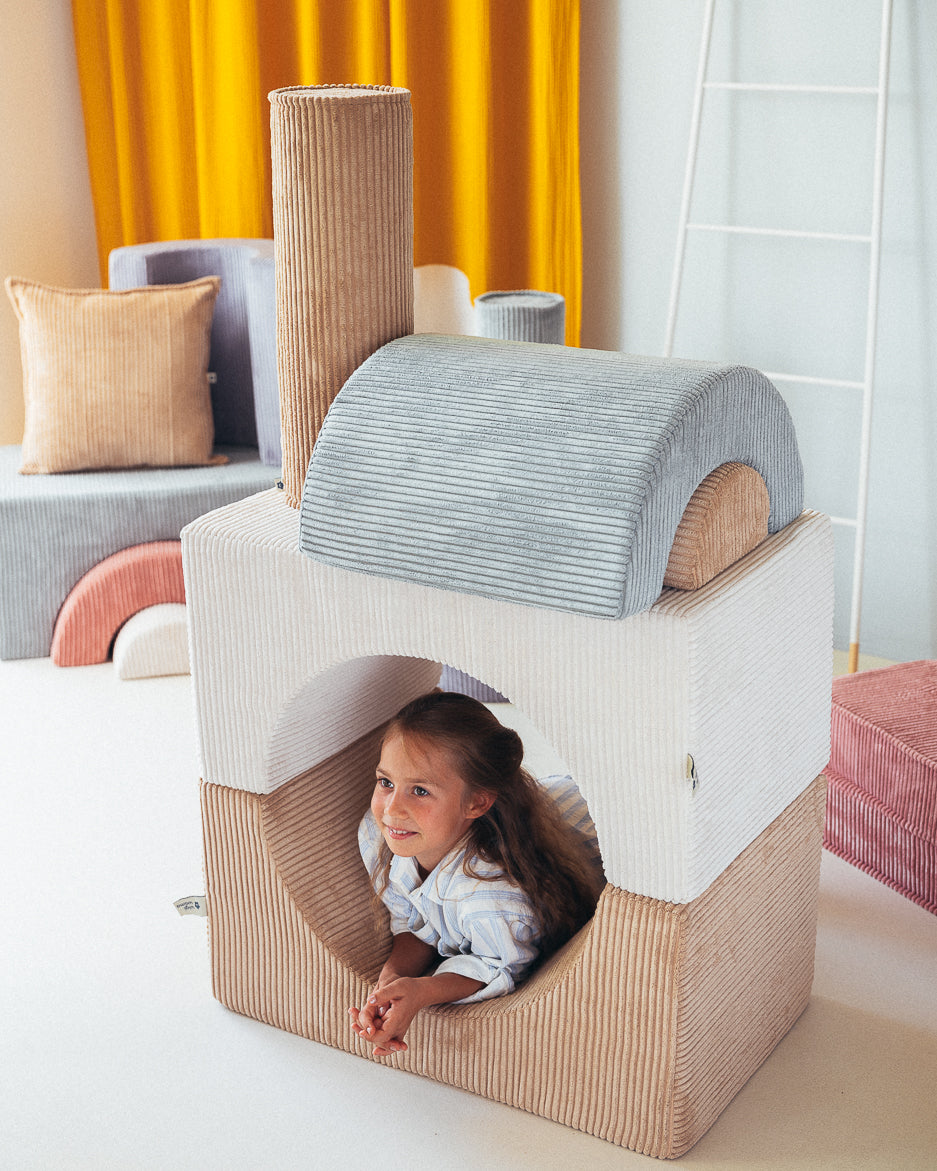 Wigiwama Corduroy Rainbow Playset / Speelset - 75x49x37cm - Brown Sugar