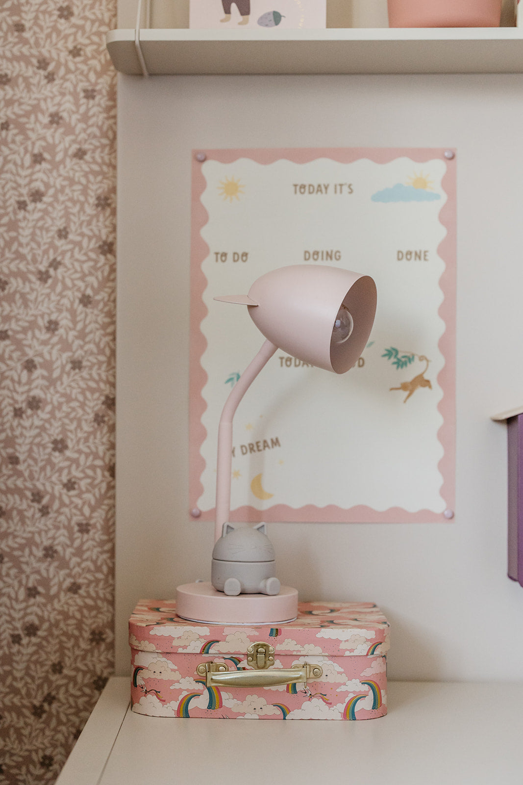 Lampe de bureau avec oreilles - Rose