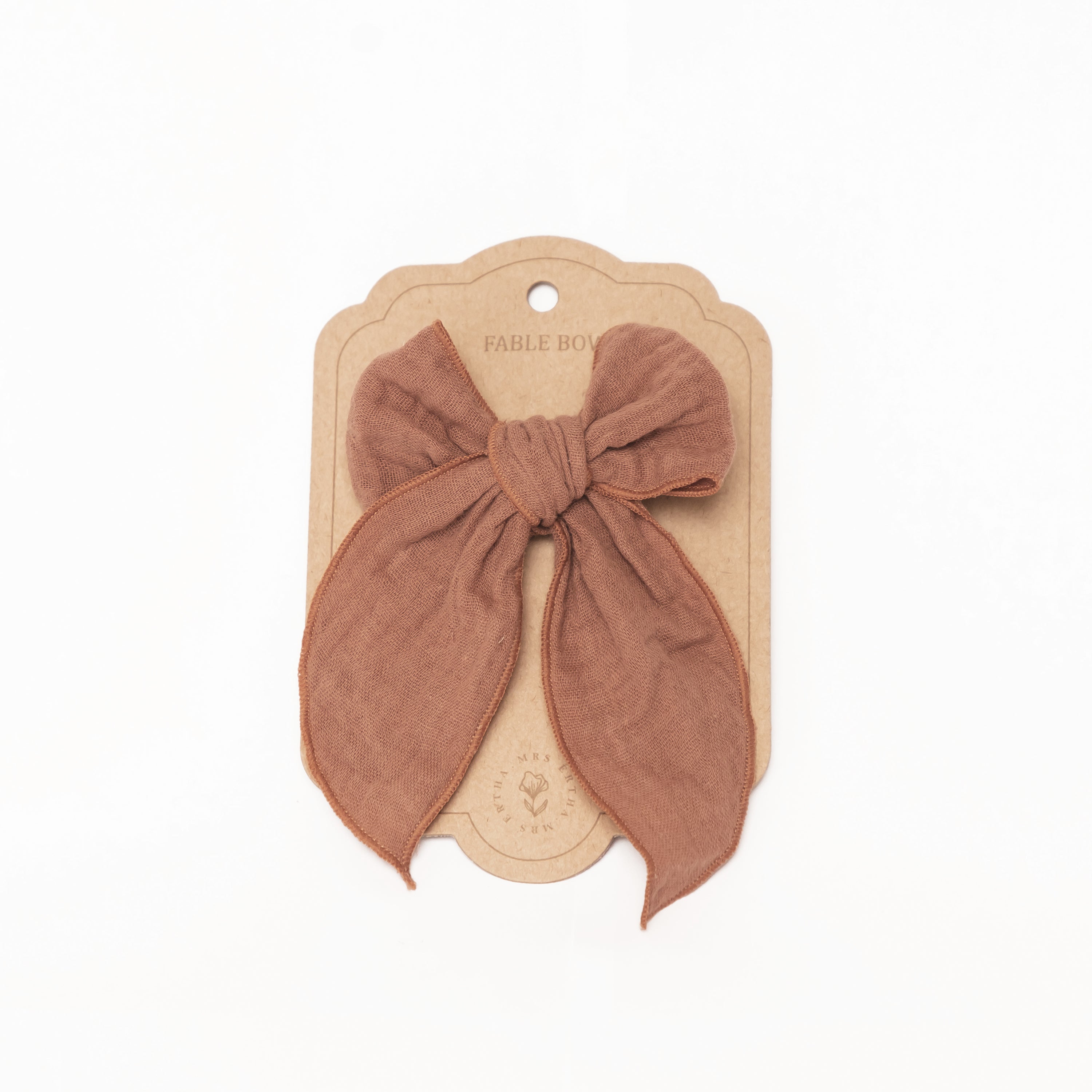 Mrs Ertha Fable haarclip met strik - Rusted
