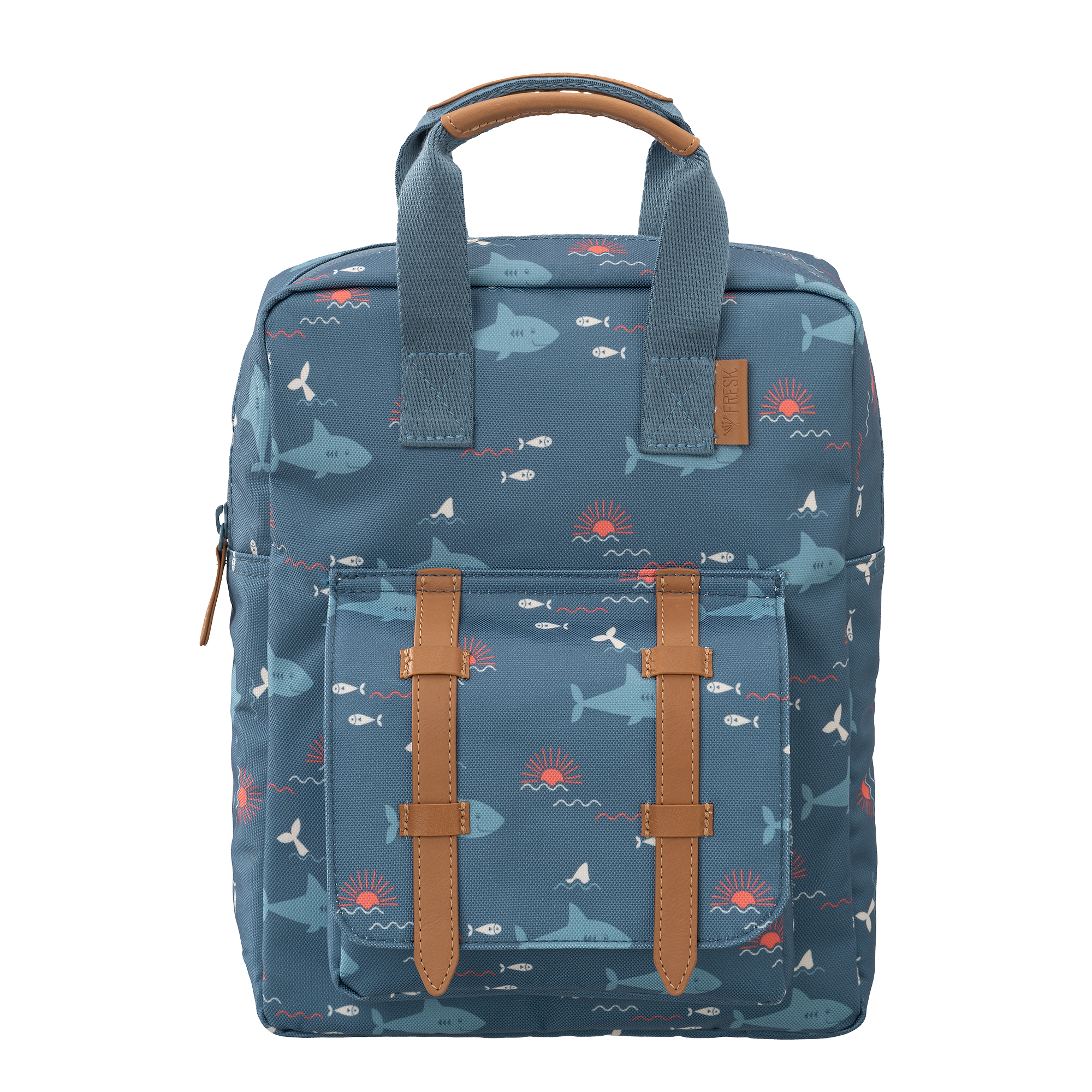 Fresk Kleine Rugzak Shark - 28x21x8cm - Blauw