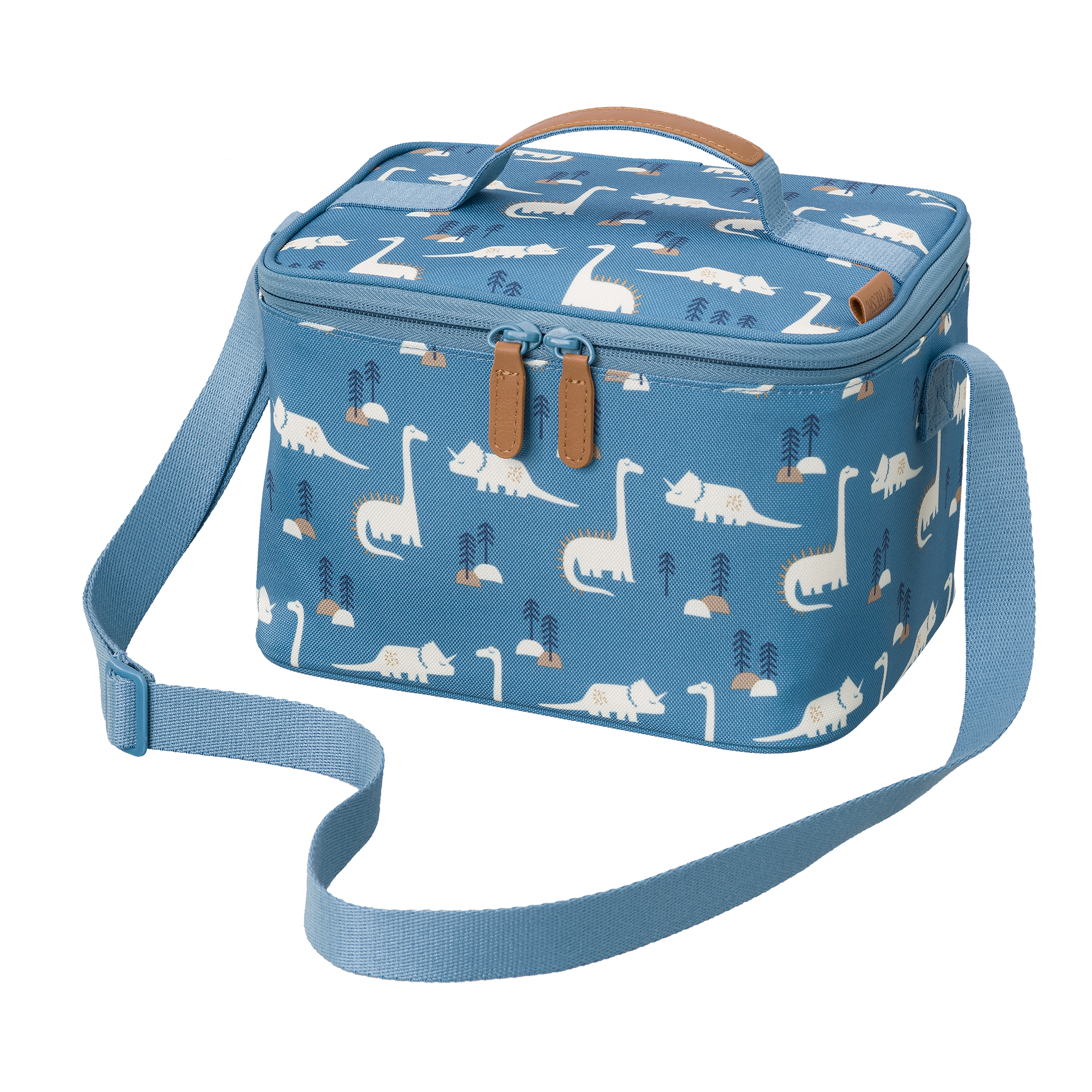 Fresk Cooler Bag/Koeltas Large Dino - 15x23x18cm - Blauw