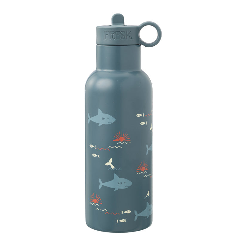 Fresk Nordic Thermo Bottle/Drinkfles Shark - 500ml - Blauw