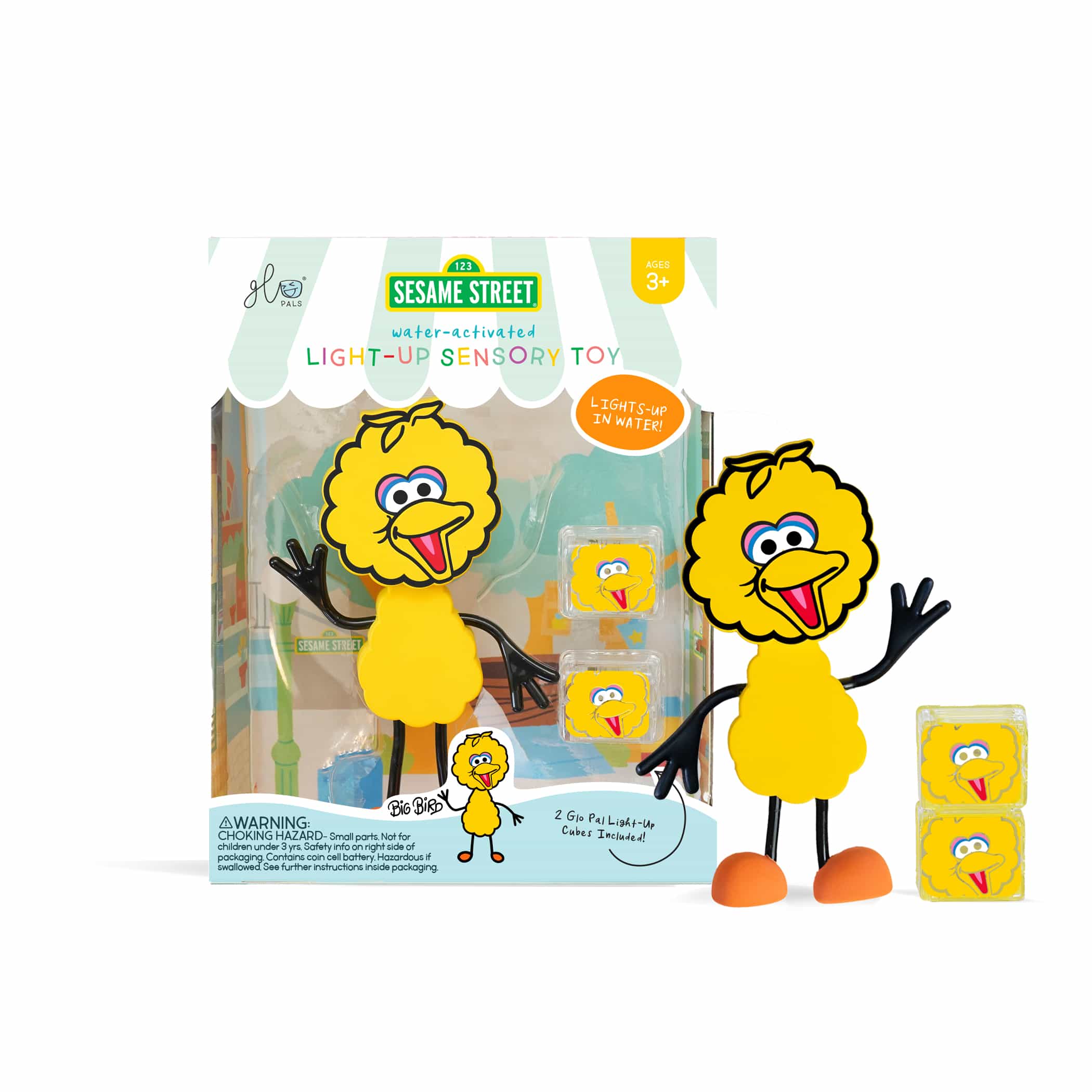 Glo Pals Bigbird Light up Poppetje - Geel