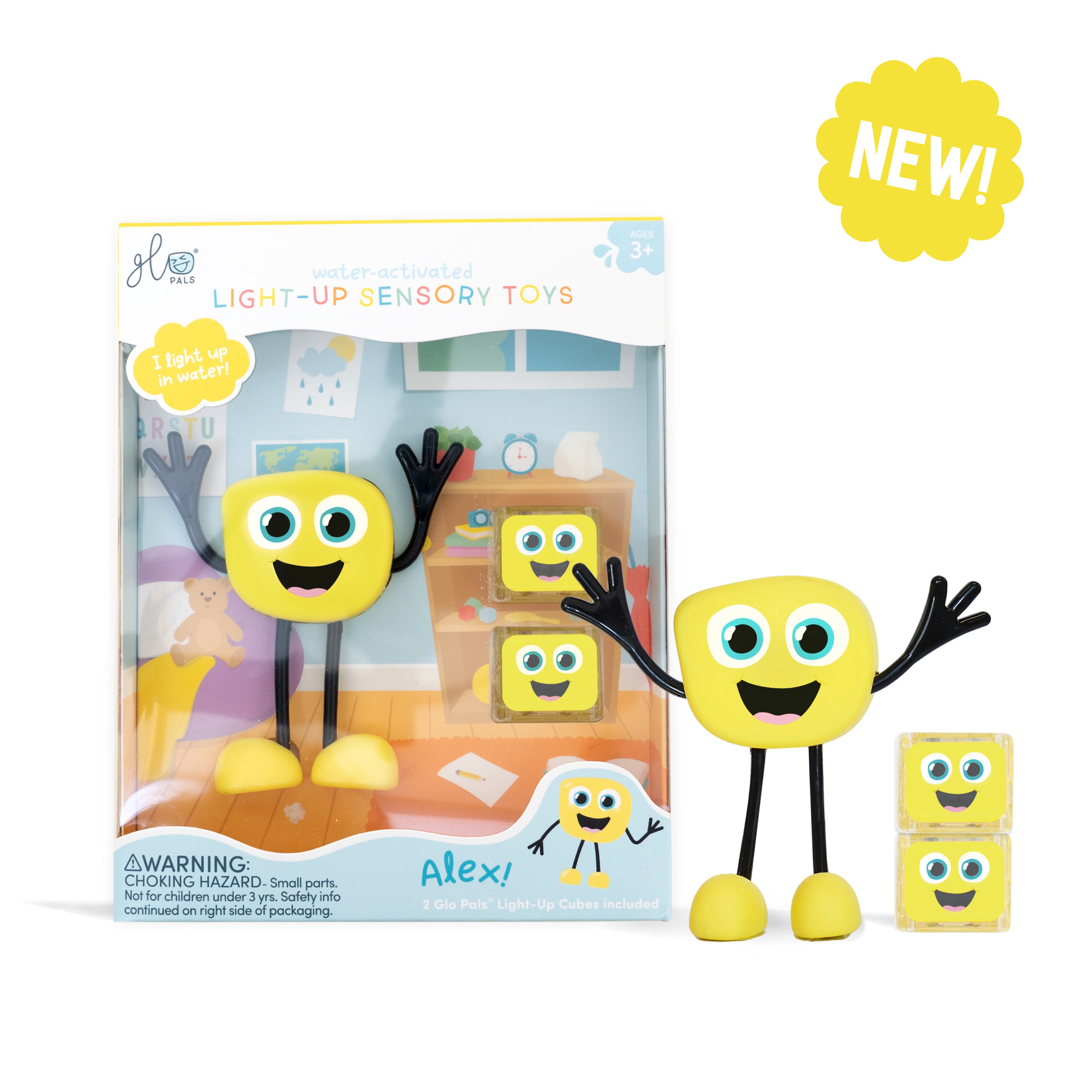 Glo Pals Alex Light up Poppetje - Geel