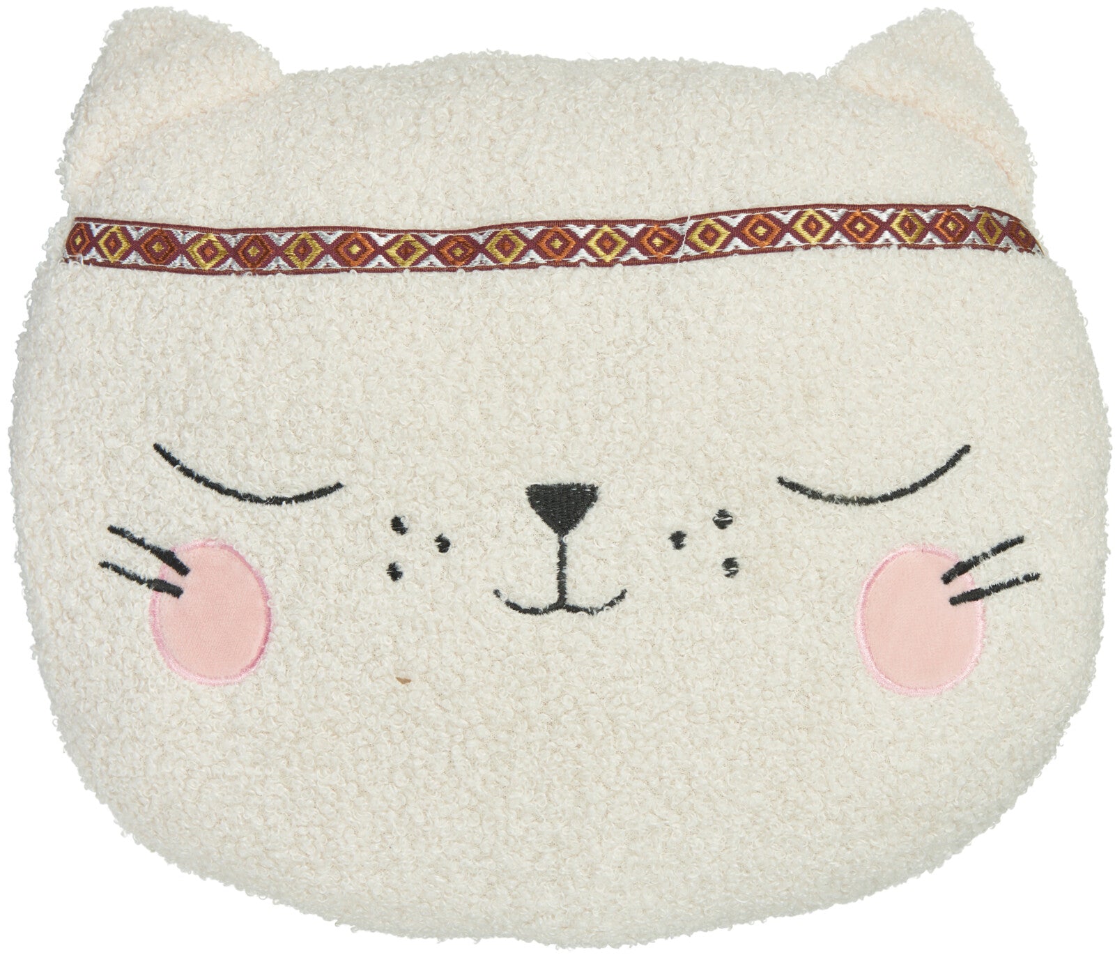 Home & Styling Sierkussen Miauw - Kattenkussen - Wit
