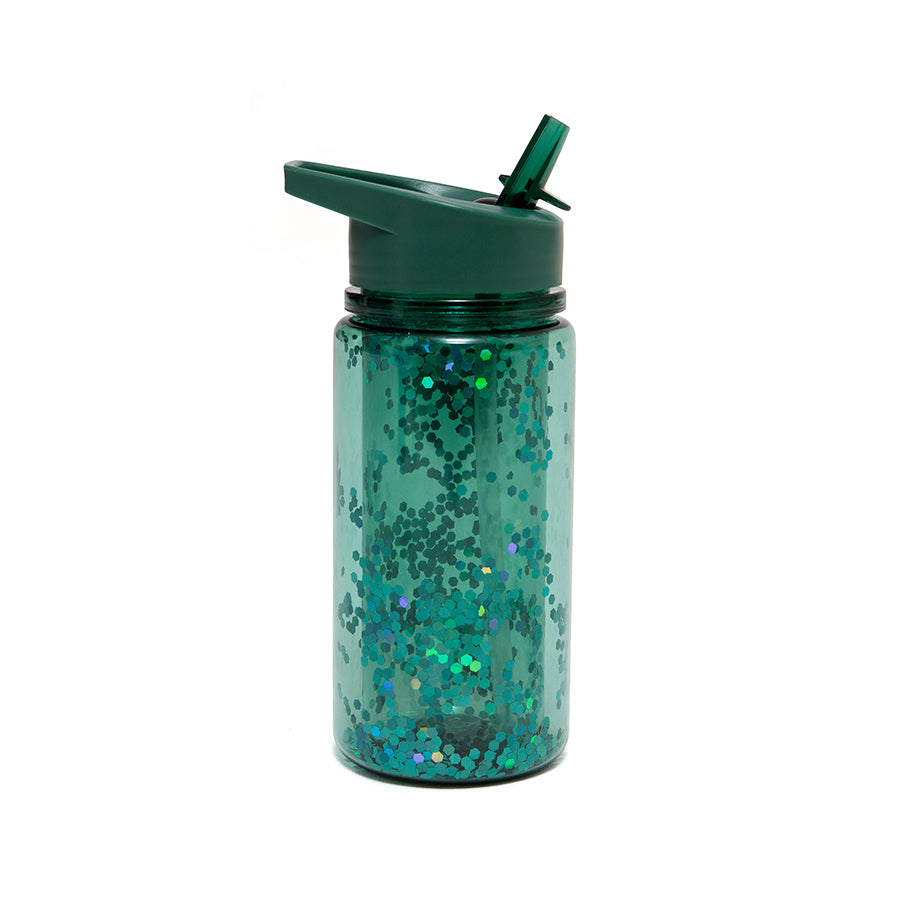 BEAU by Bo Petit Monkey Back to School set - Snackdozen + Drinkfles Upside Down Animals/Glitter - Groen