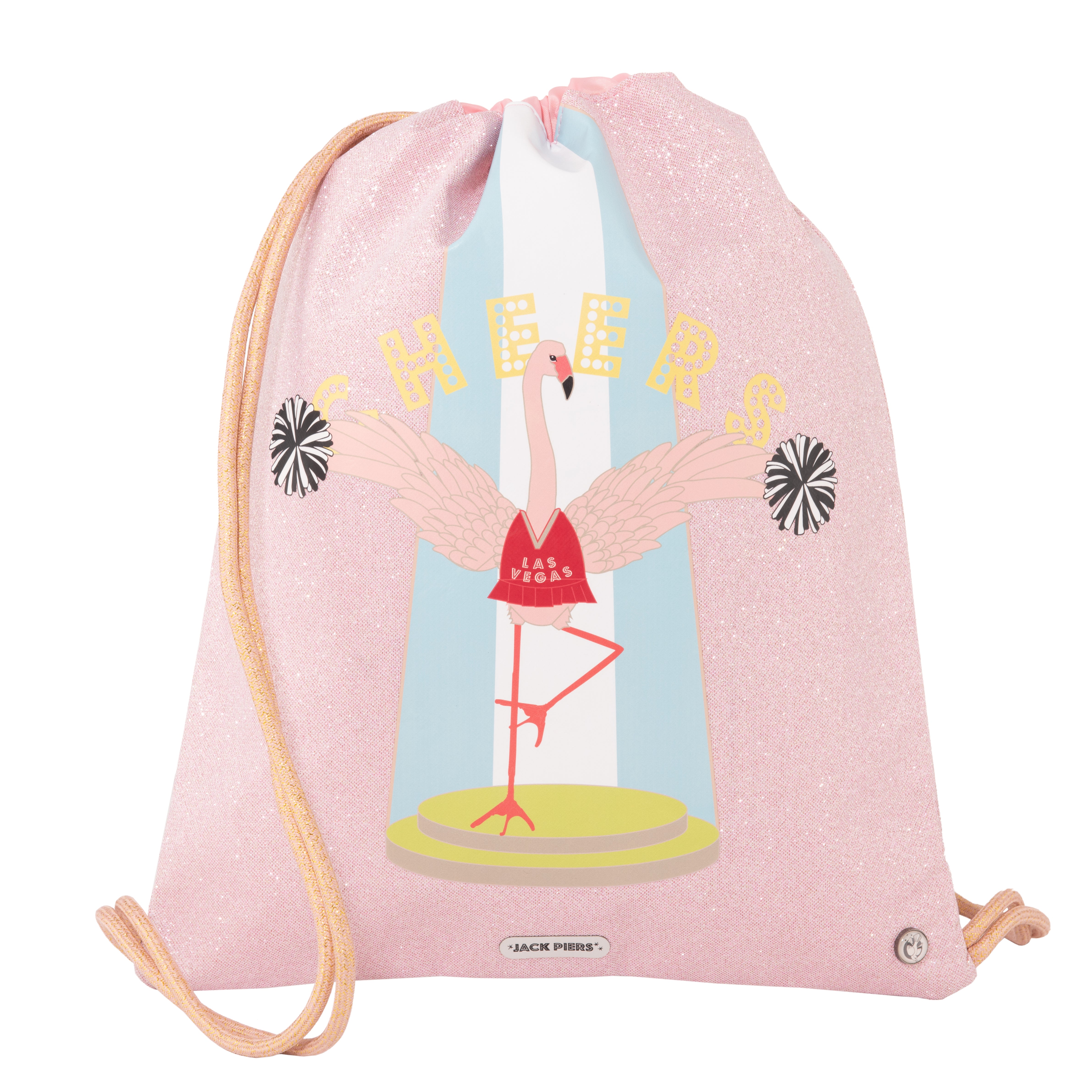 Jack Piers Zwemtas/Turnzak/Gym Bag Flamingo - 44x1x36cm - Roze