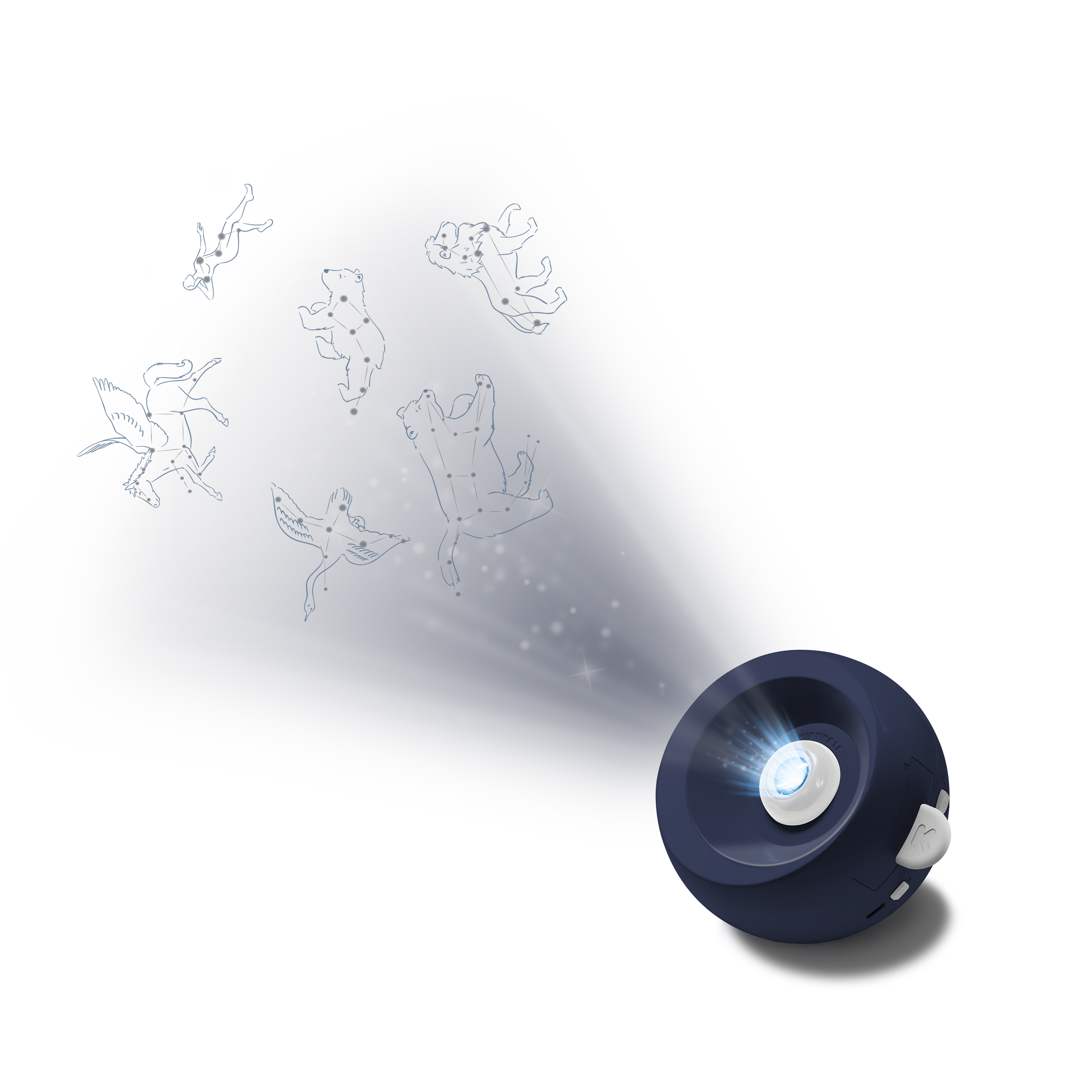 Kidywolf Kidystar Projector Galaxies - 6 verwisselbare schijven - Blauw