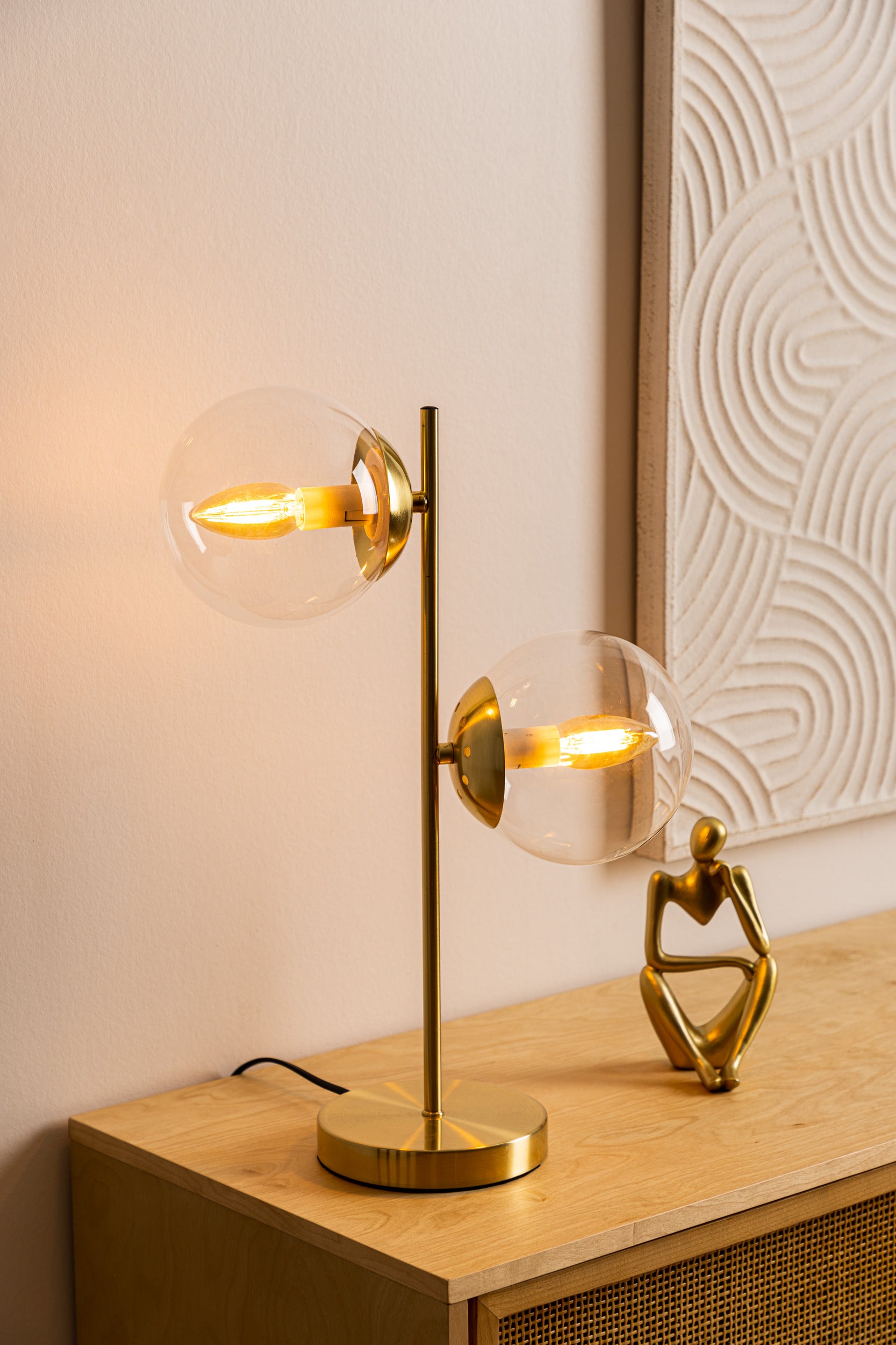 Atmosphera Lampe de Table Lucy 35x15x48cm - Or - E27