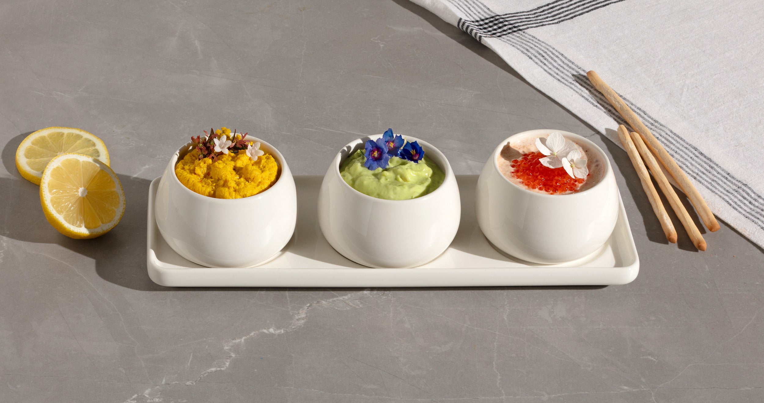 Secret de Gourmet Nora Aperitief set - 4-delig - Wit