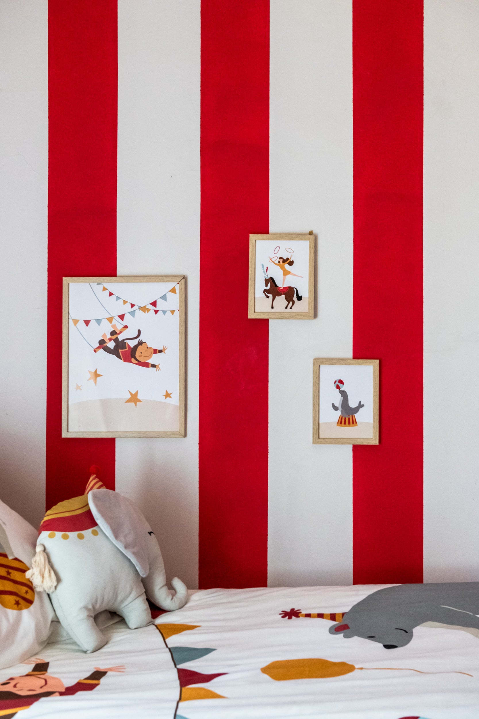 Atmosphera Kids Circus affiches lot de 3 - Avec cadre - Bois
