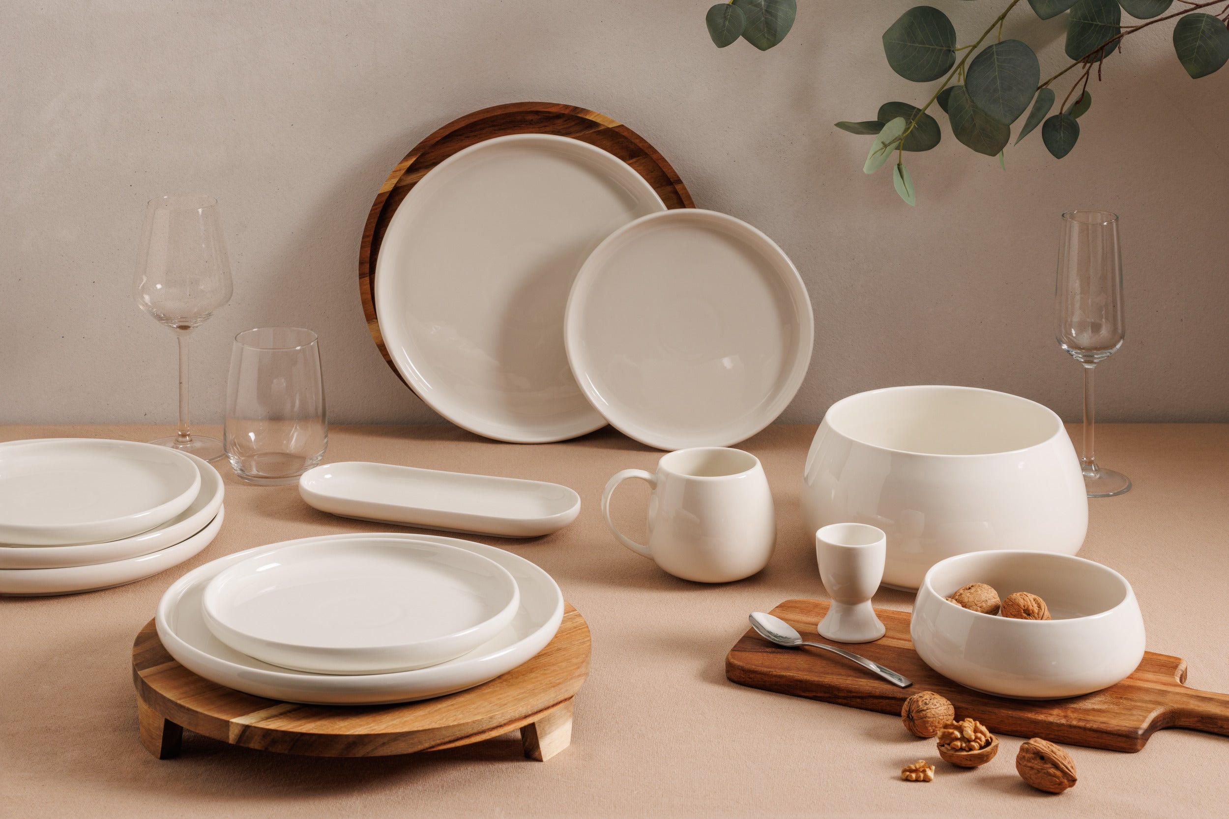 Secret de Gourmet Kom Nora - Set van 6 stuks - Ø15xH6cm - Wit