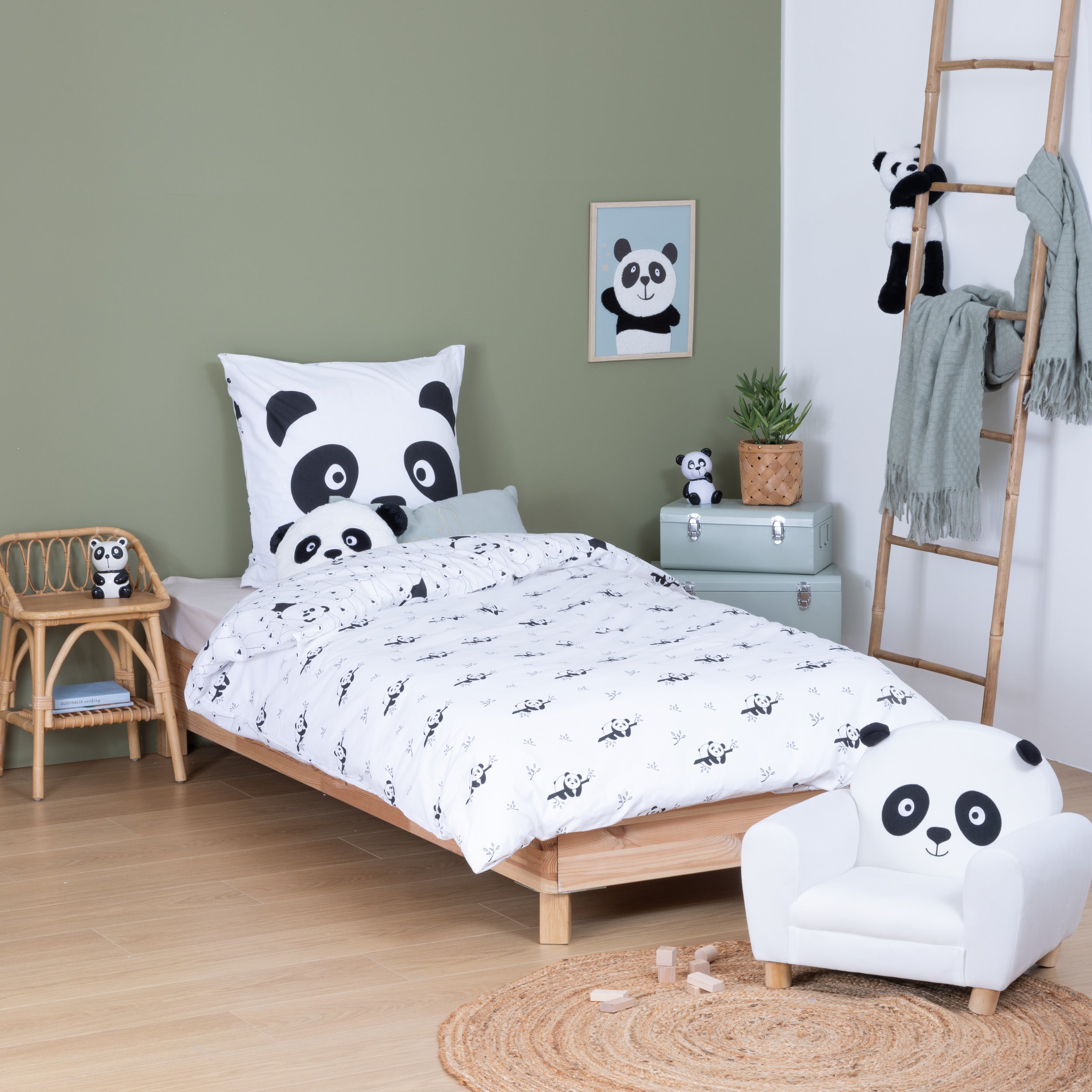 Atmosphera Kids Parure de couette et 1 taie d'oreiller 140x200cm/65x65cm - Sirène