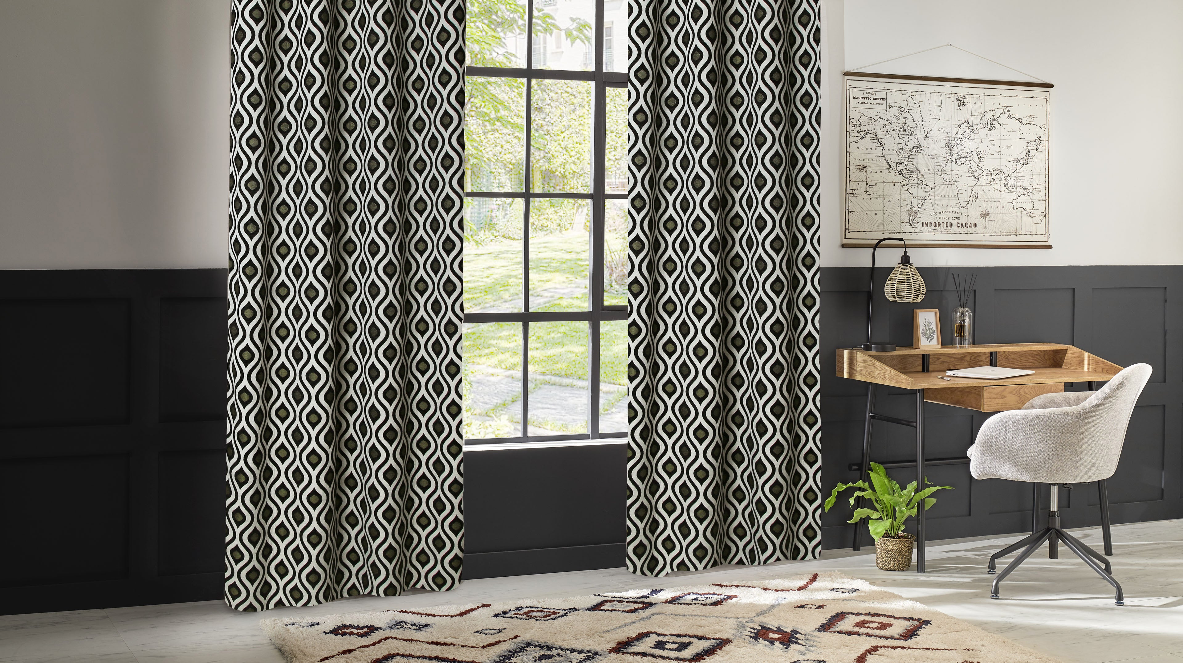 Atmosphera Insulating Taupe curtain with 140 x 260 cm - curtain window coverings - ready-made curtains with hooks and rings