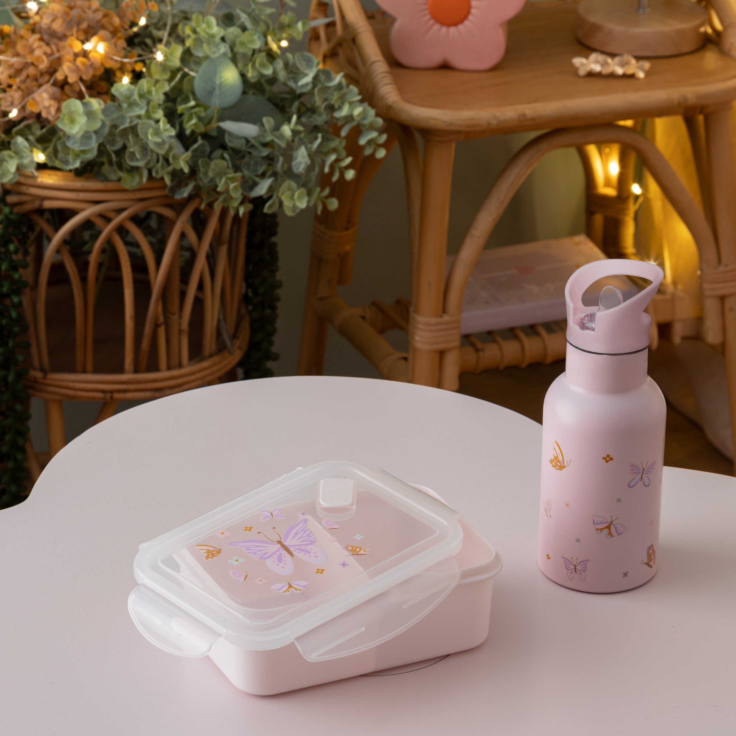 Atmosphera Kids Back to school - Drinkfles RVS - Roze - 350ML