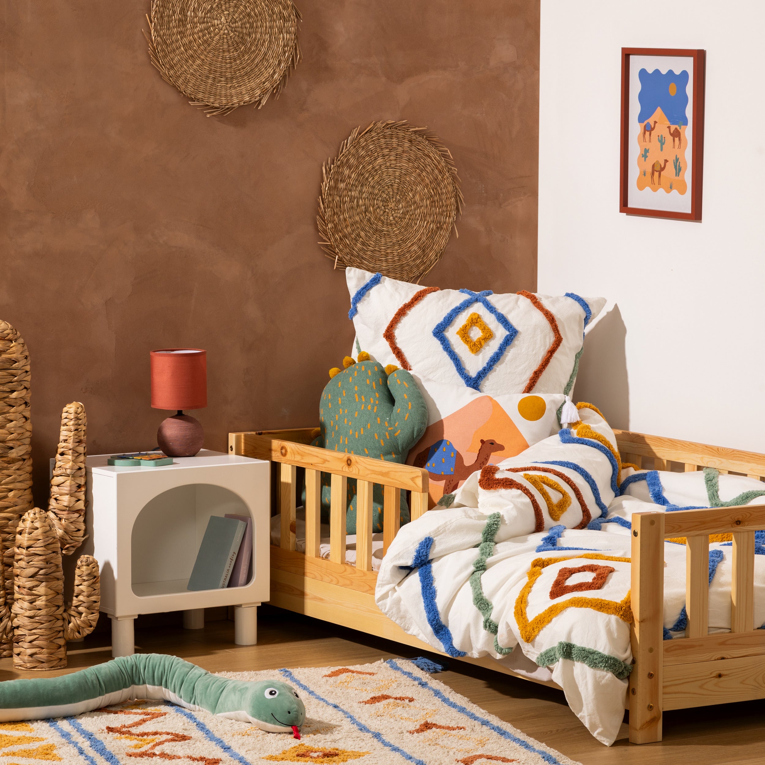 Atmosphera Kids Parure de couette et 1 taie d'oreiller 140x200cm/65x65cm - Sirène