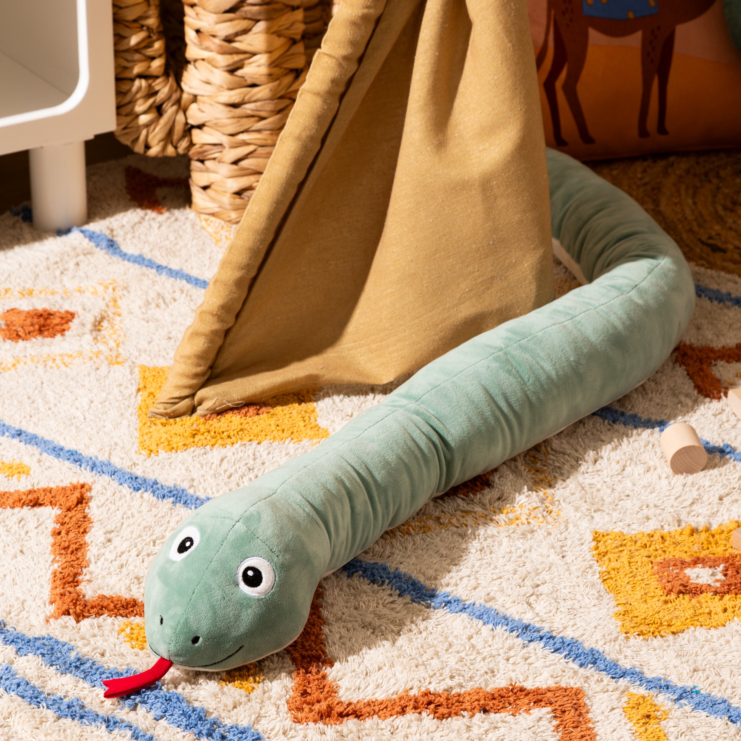 Atmosphera Kids Knuffel Acka Slang - 150x9x12cm - Groen