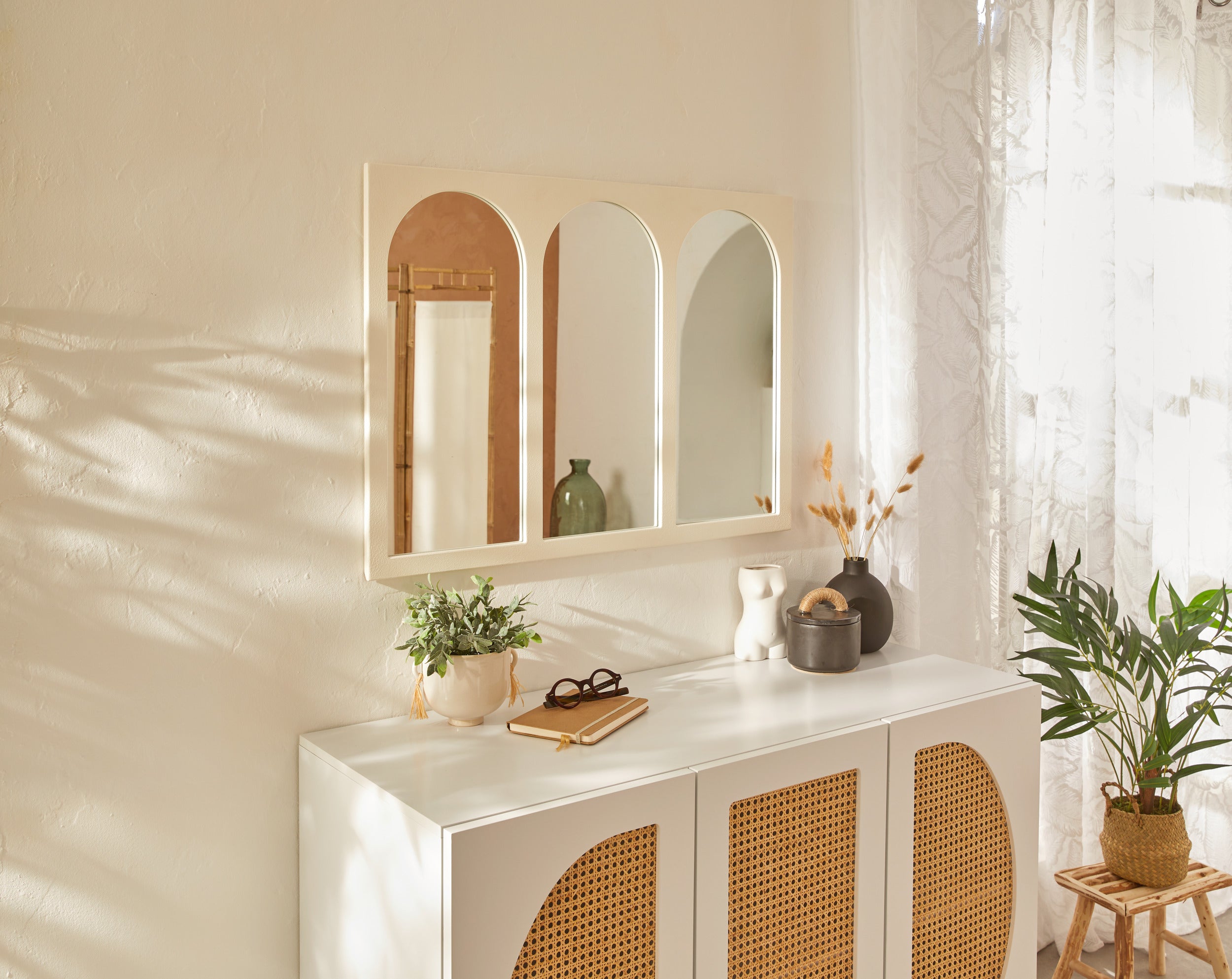 Atmosphena Spiegel - vertikal und horizontal - 58x5x114cm - Beige