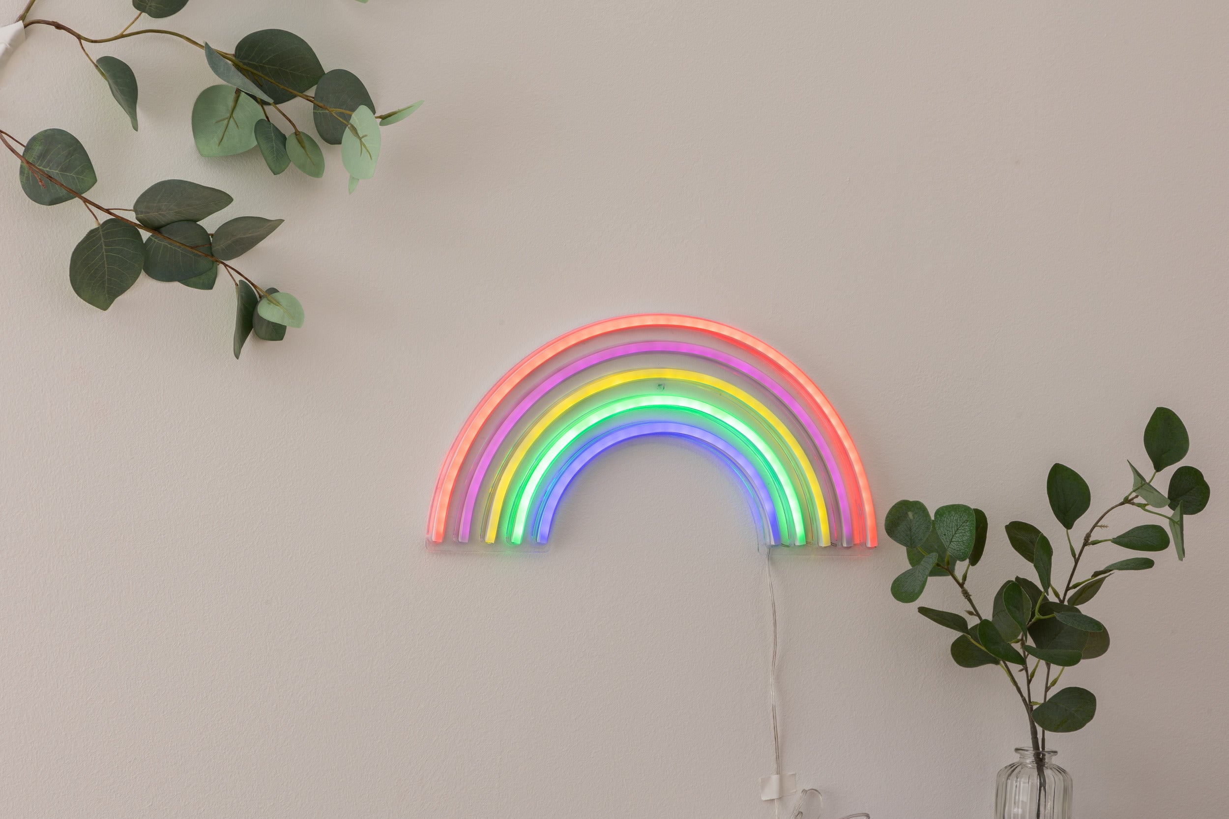 Atmosphera Rainbow Wandlamp Neon - 38x2x19cm - Multi