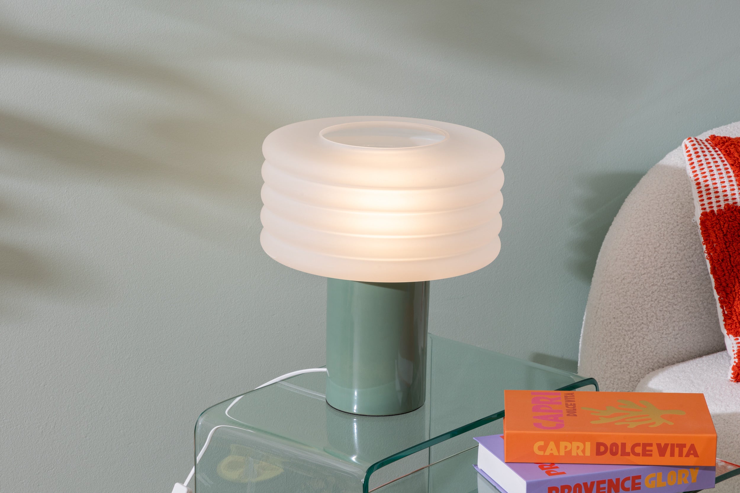Atmosphera Asti Tafellamp - Ø32xH36cm - Limoengroen