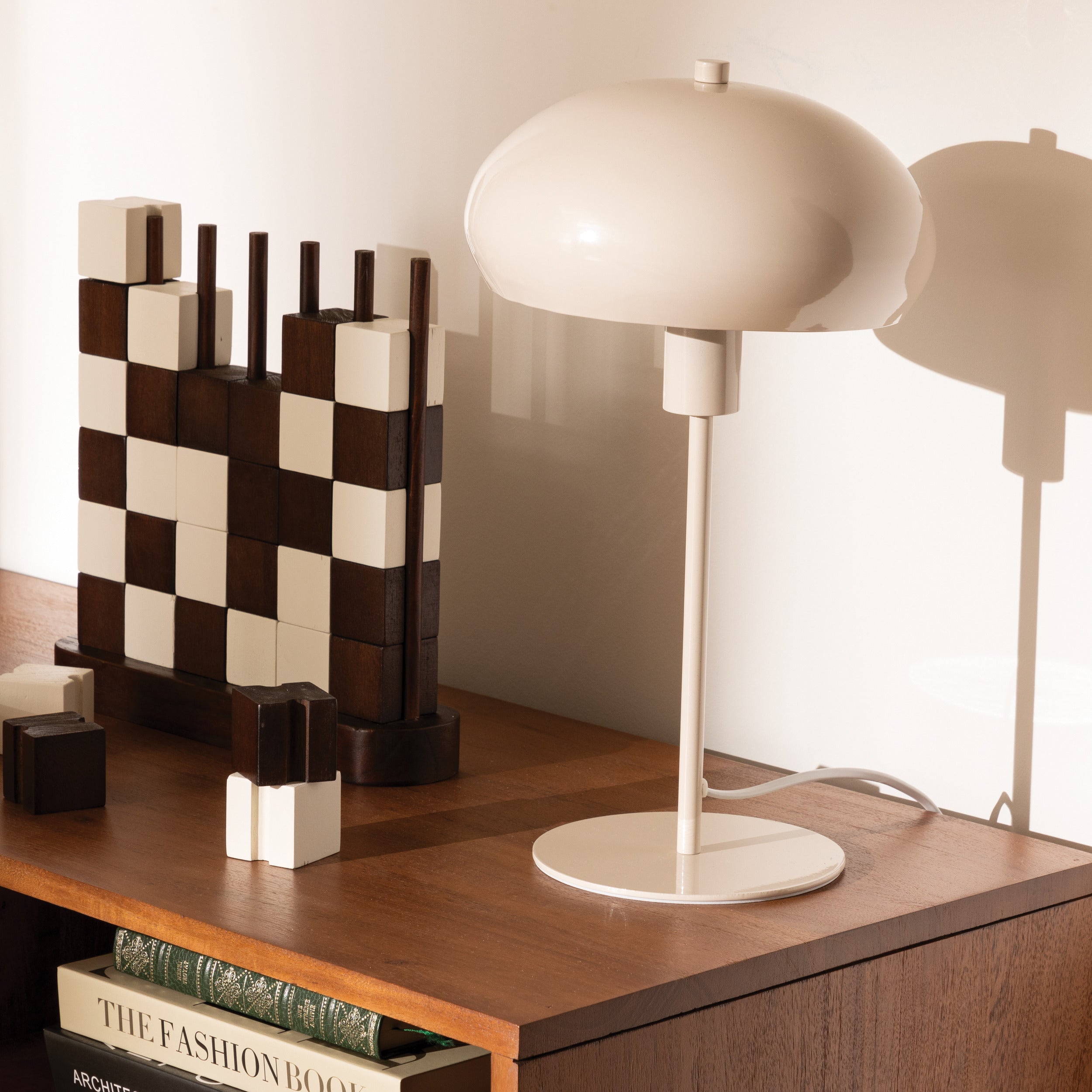 Atmosphera Hyacint Sphere Table Table Lampe - Ø22xh37cm - blanc / beige