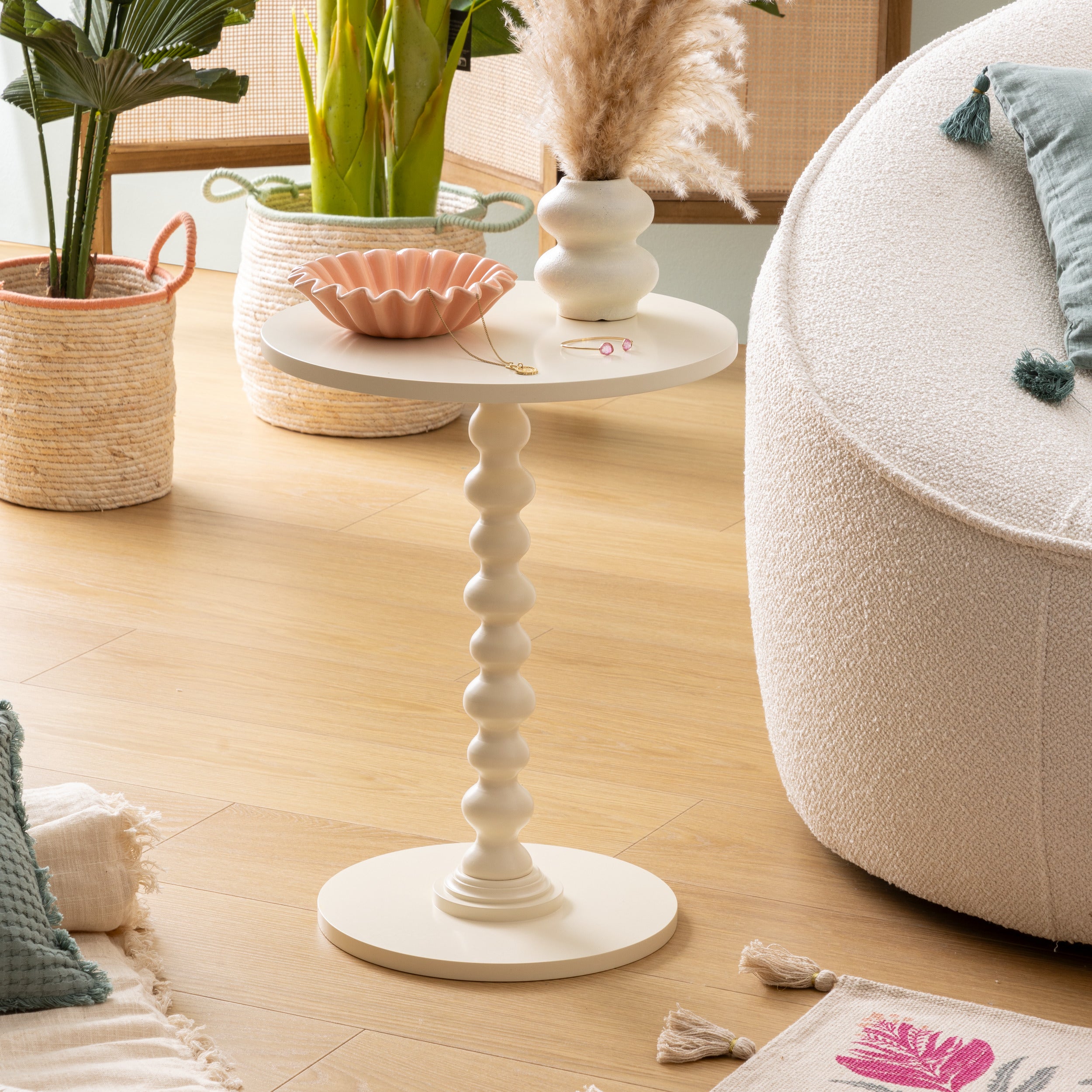 Atmospaa Alix Side Table Ø38xh50cm - Elfenbein