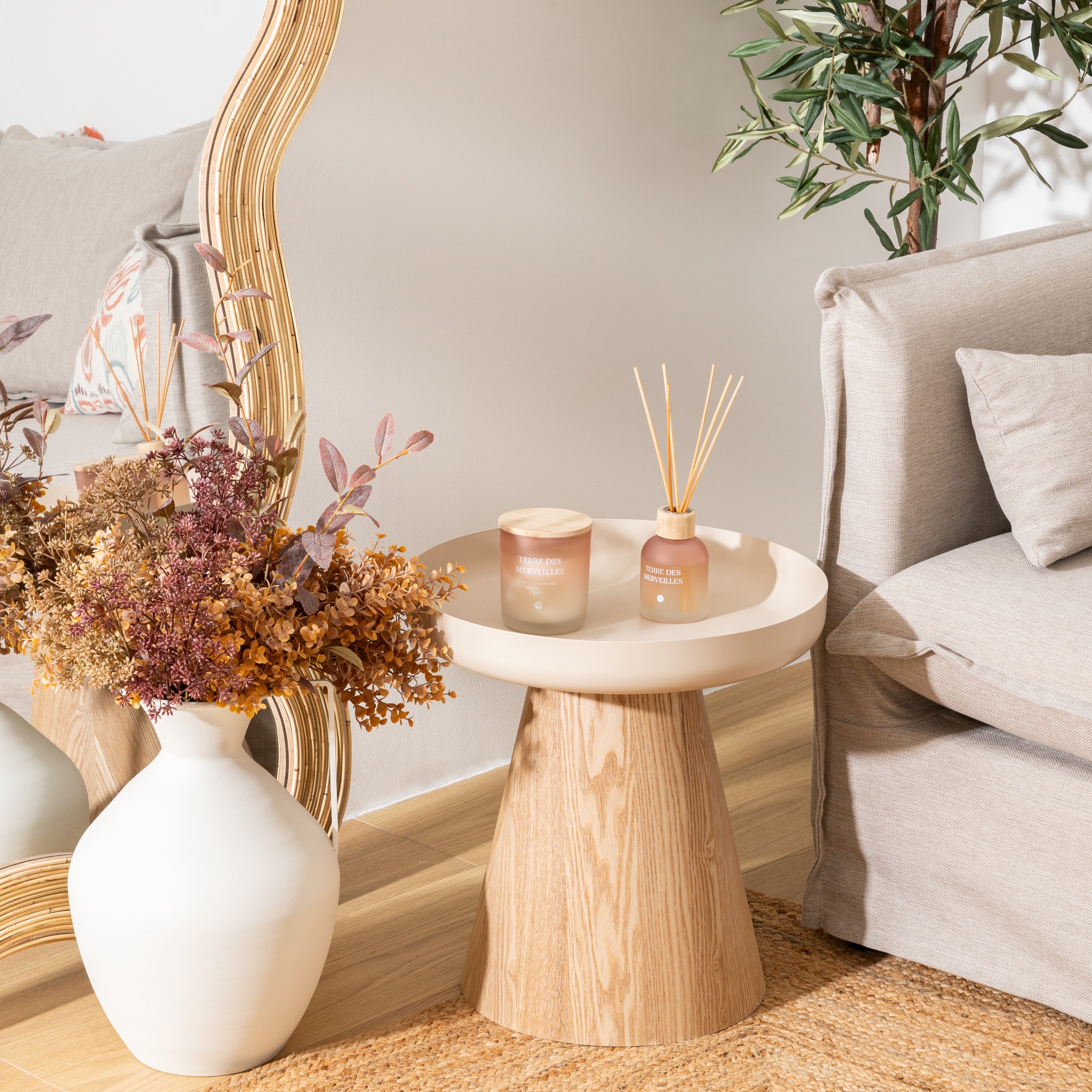Atmosphäre Tanae Couchtisch - Ø70xh45cm - Beige