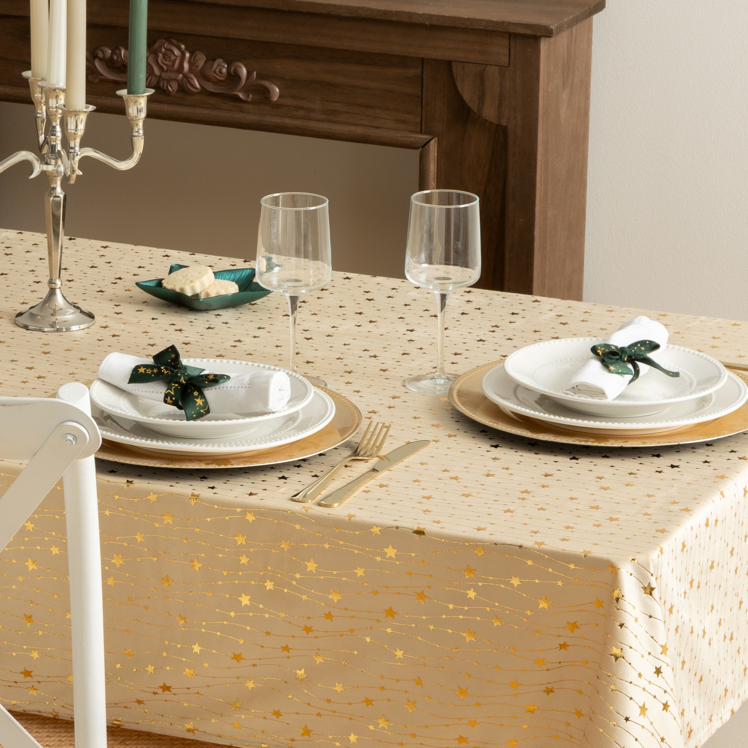 Nappe 140x360cm - Noël - nappe de Noël - rouge