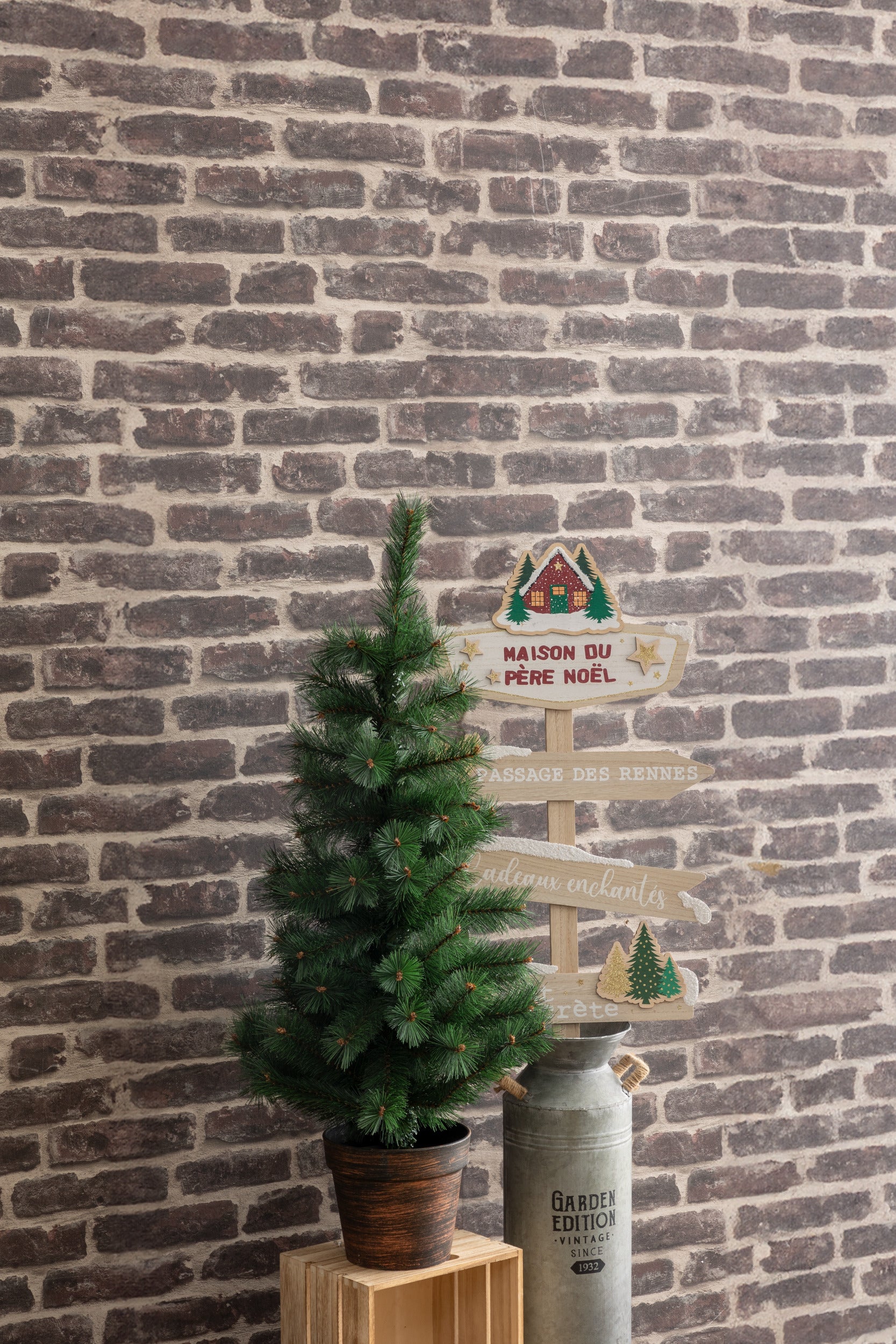 Férérics et arbre de Noël de Noël - Ø50xh100cm - Décoration de Noël - vert