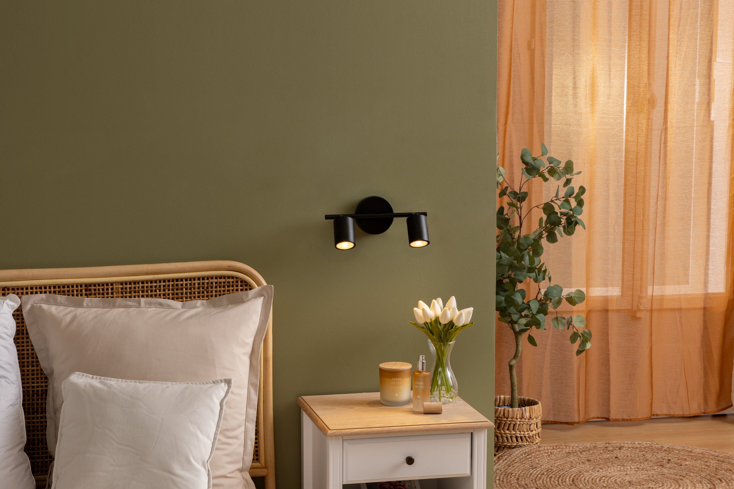 Atmosphera Vico Plafondlamp - 28x10x17cm - Zwart