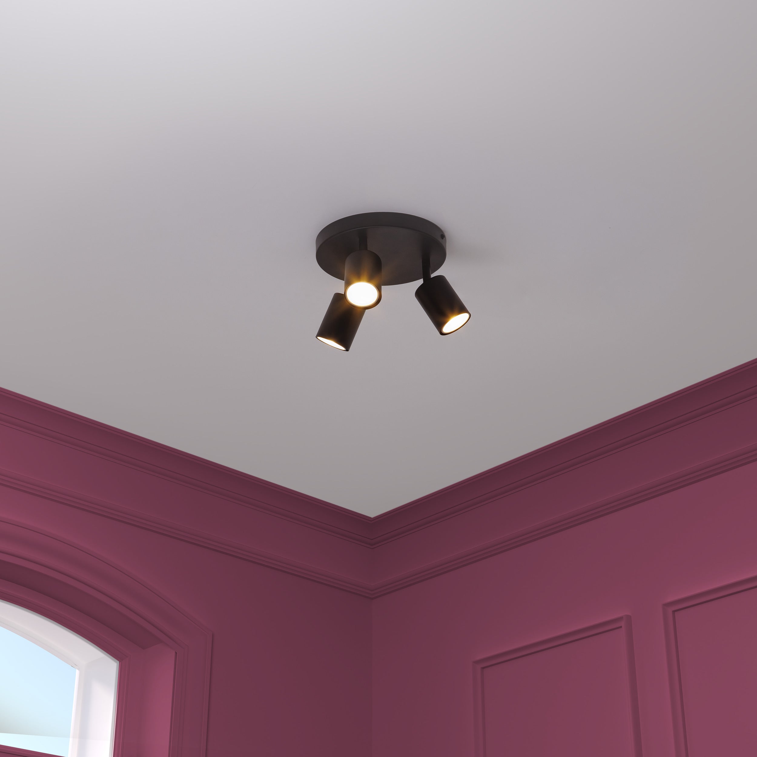 Atmosphera Vico Plafondlamp - Ø20xH14cm - Zwart
