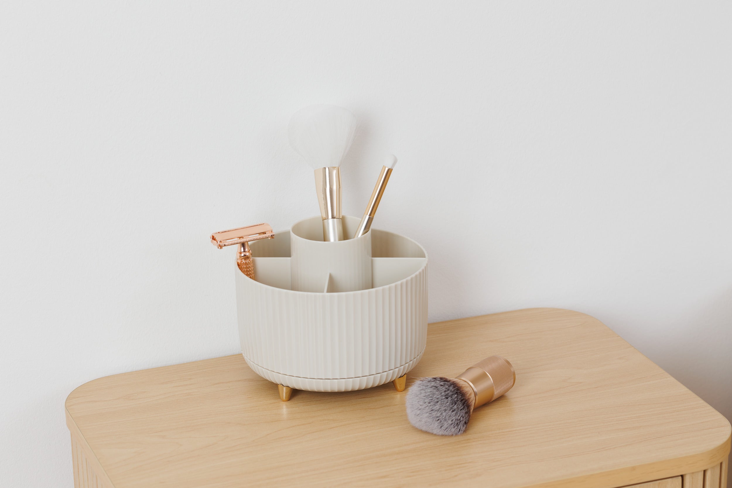 5Five Opberger Alba Round 360 - Organizer - Ø15xH13cm - Beige