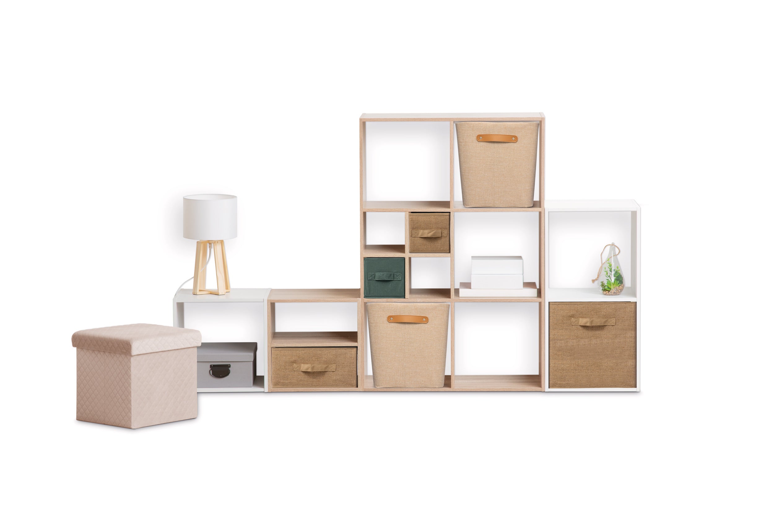 5Five Roundy Opberger - Polyester - 31x31x31cm - Beige