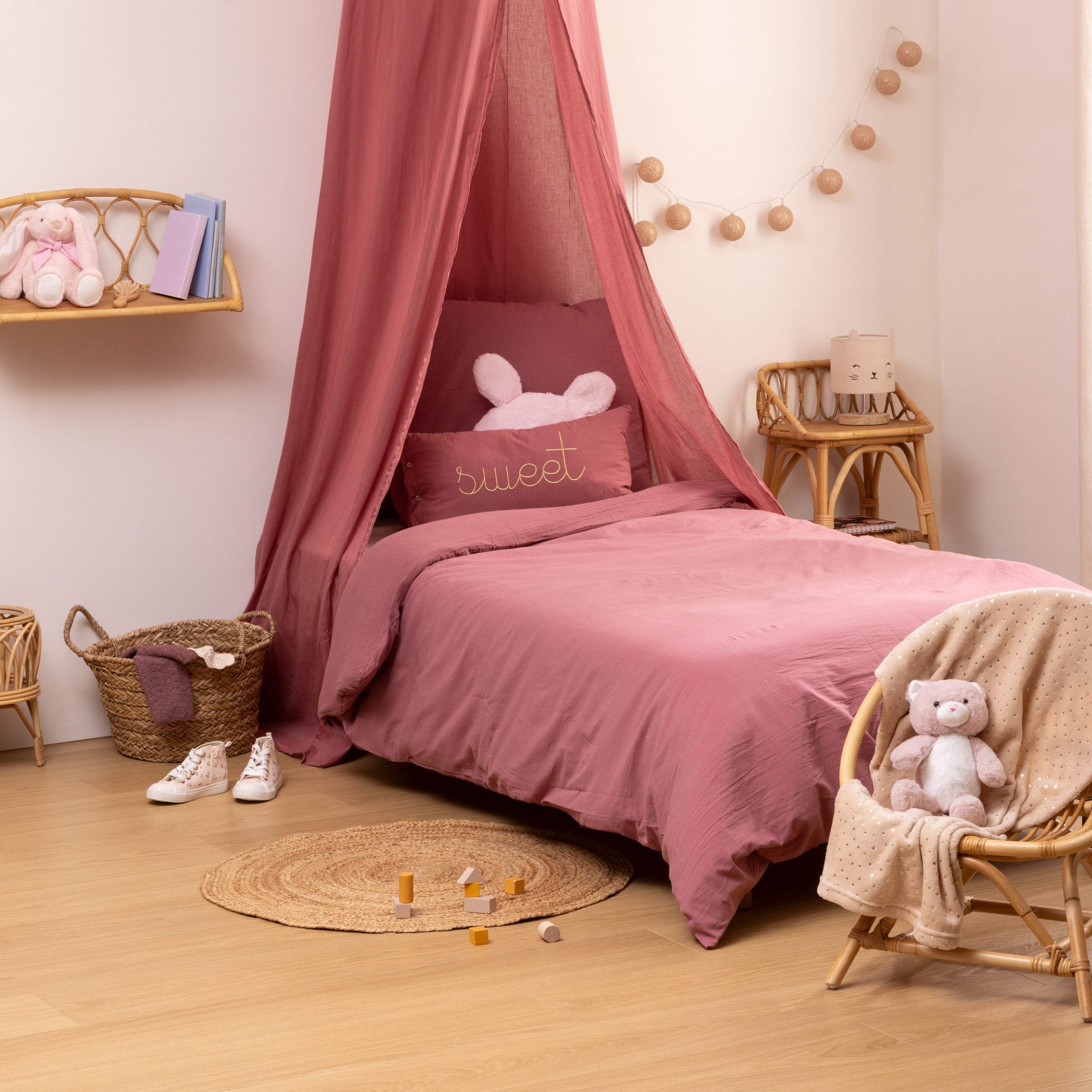 Atmosphera Kids Parure housse de couette et 1 taie 140x200cm/65x65cm Menthe