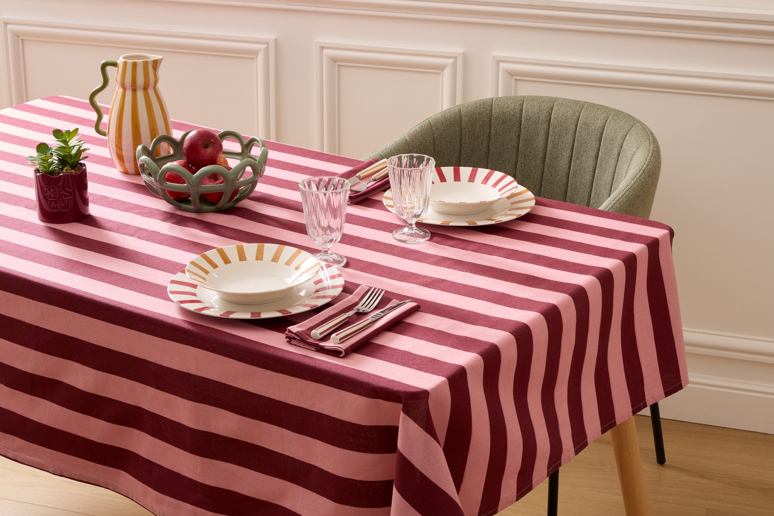 Secret de Gourmet Chéri Diep bord Ø20cm - Set van 6 stuks - Wit/Oker