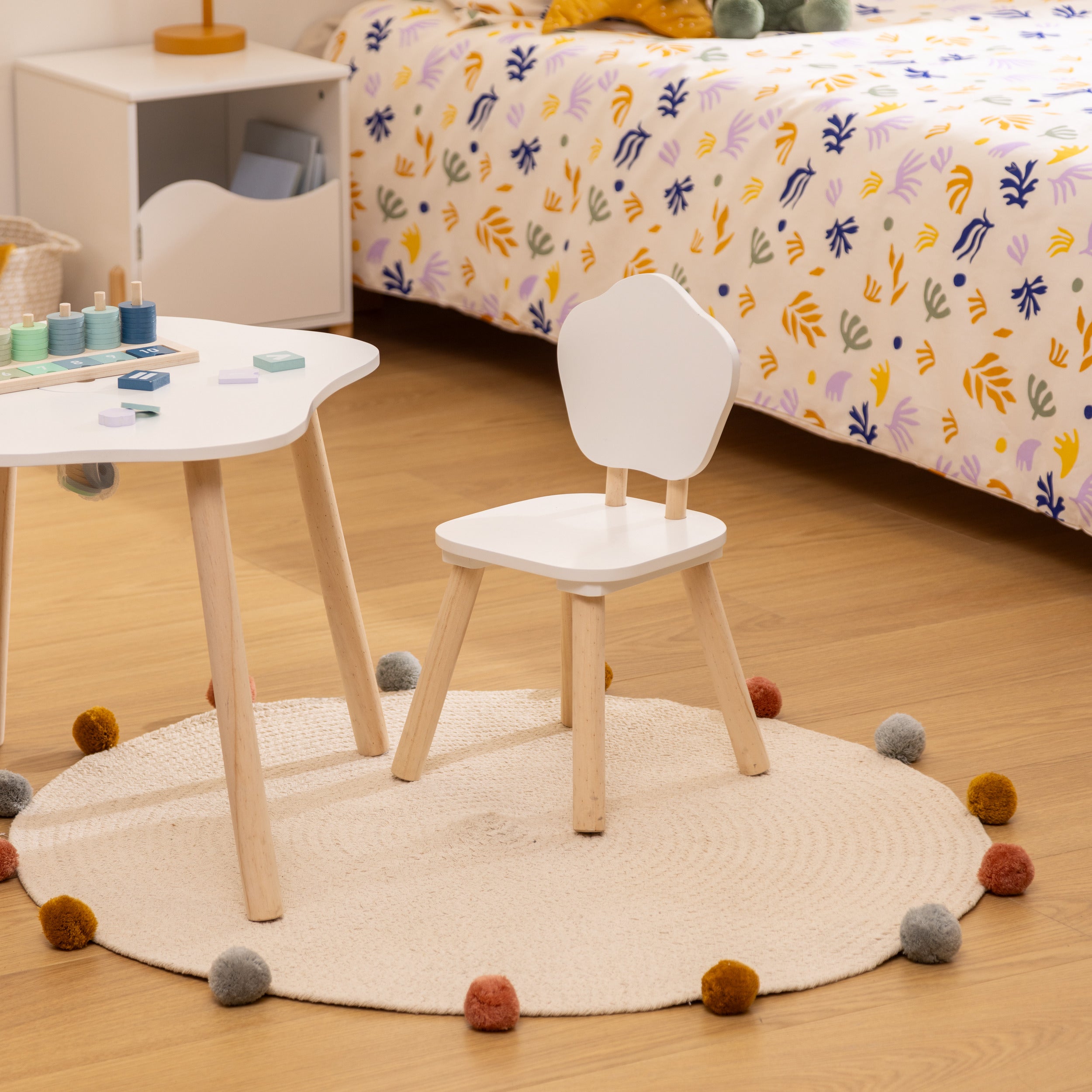 Atmosphera Chaise Haute Enfant Rose - 50x32x32 cm